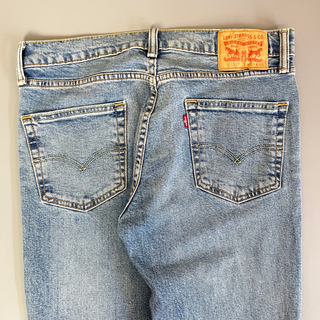 (34) 리바이스 511 34x32 중청 워싱 데님팬츠 상품이미지8