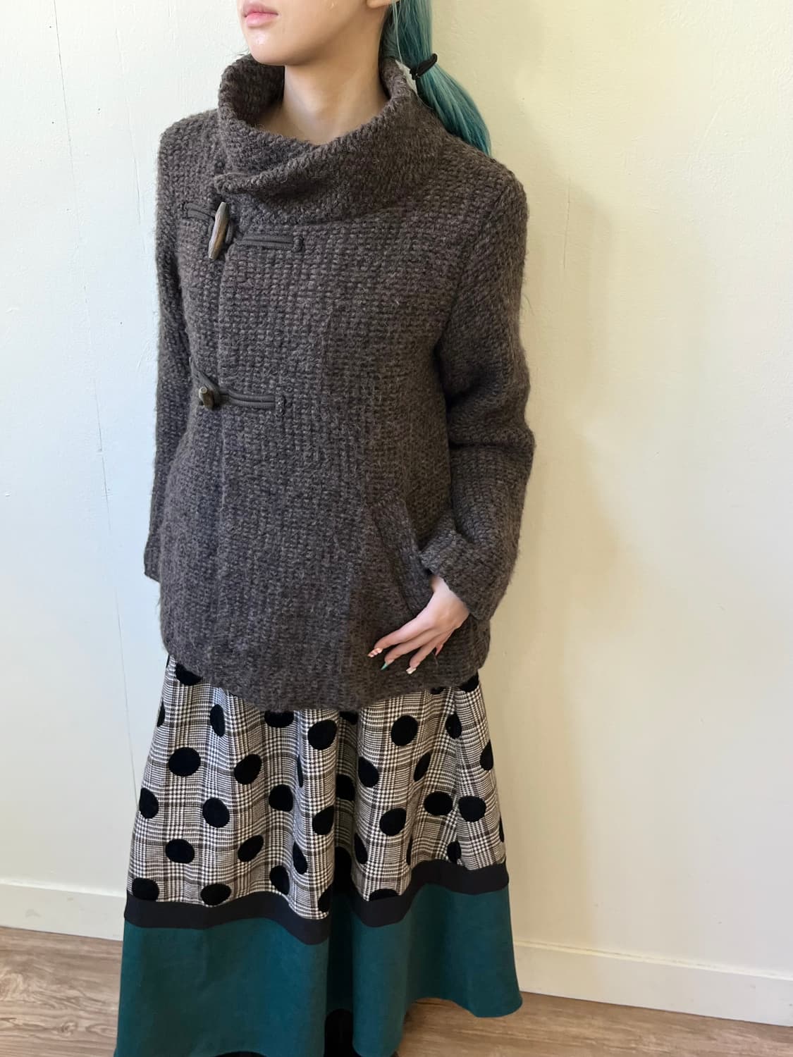 80‘s 이세이미야케 울 더플 코트 상품이미지5