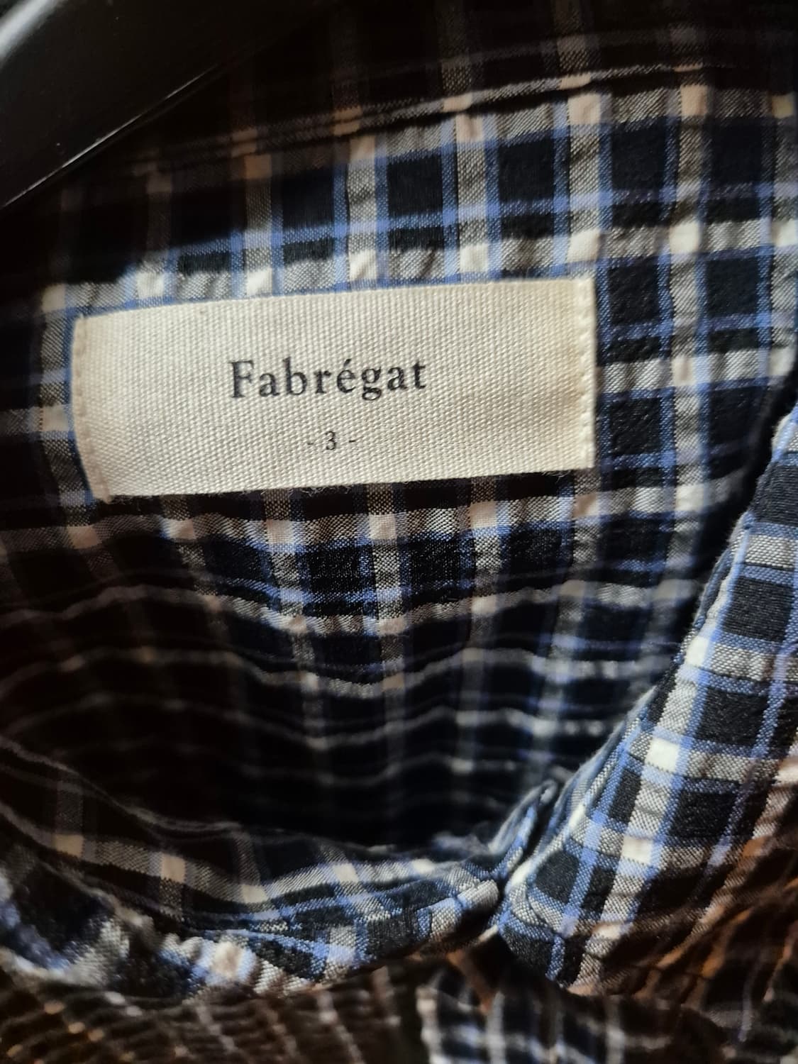 파브레가 모나코 체크 셔츠 네이비 3사이즈 상품이미지3