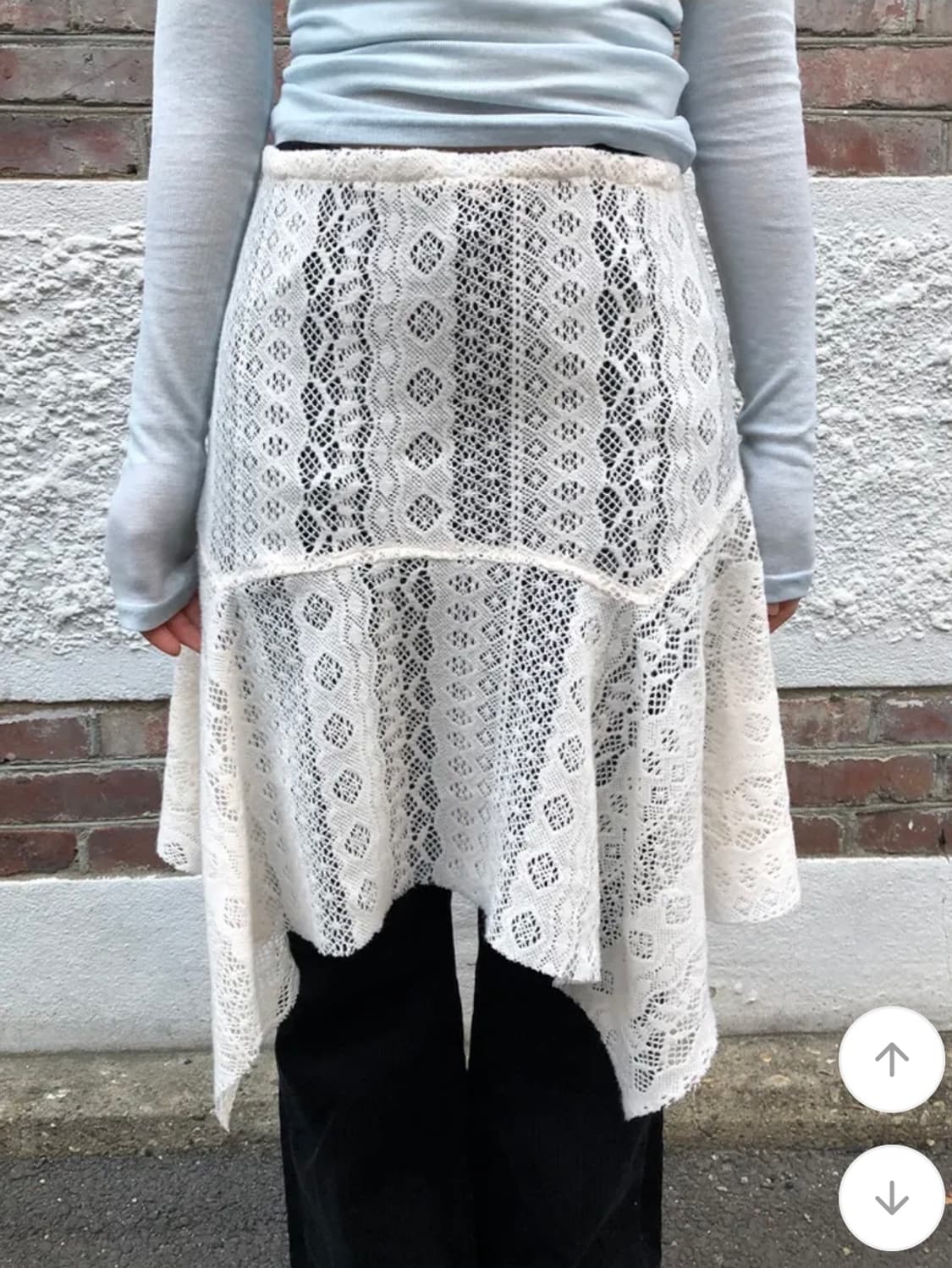 빈티지 언발 레이어드 레이스 스커트 vintage skirt 상품이미지1