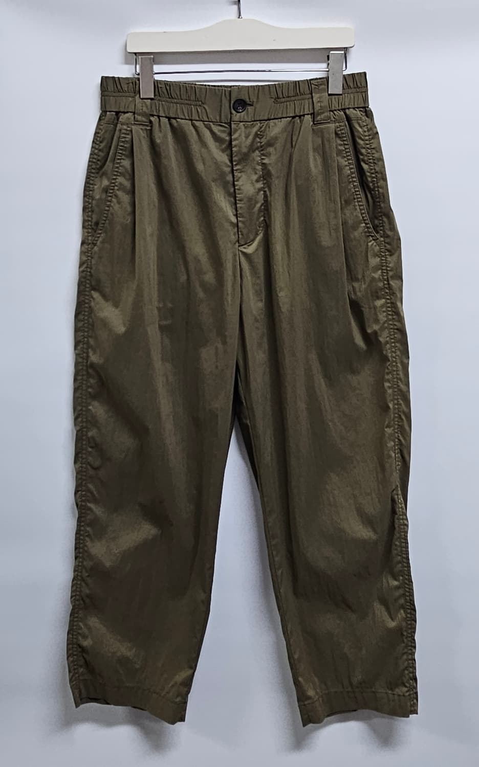 타임옴므 23FW 카키 밴딩 와이드 여름팬츠 82 상품이미지1