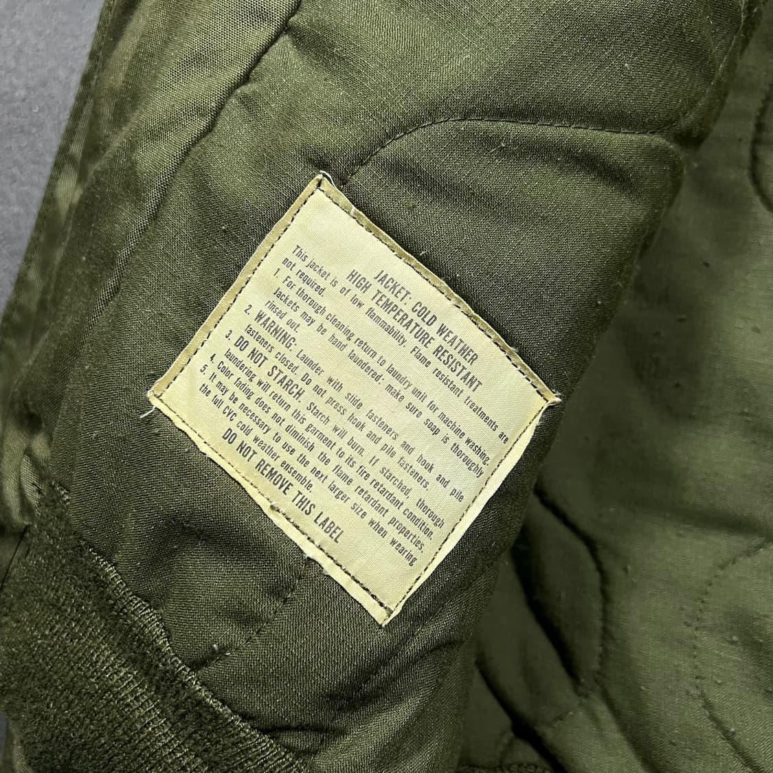80's Military USA 콜드웨더 CVC 탱커 자켓  상품이미지8