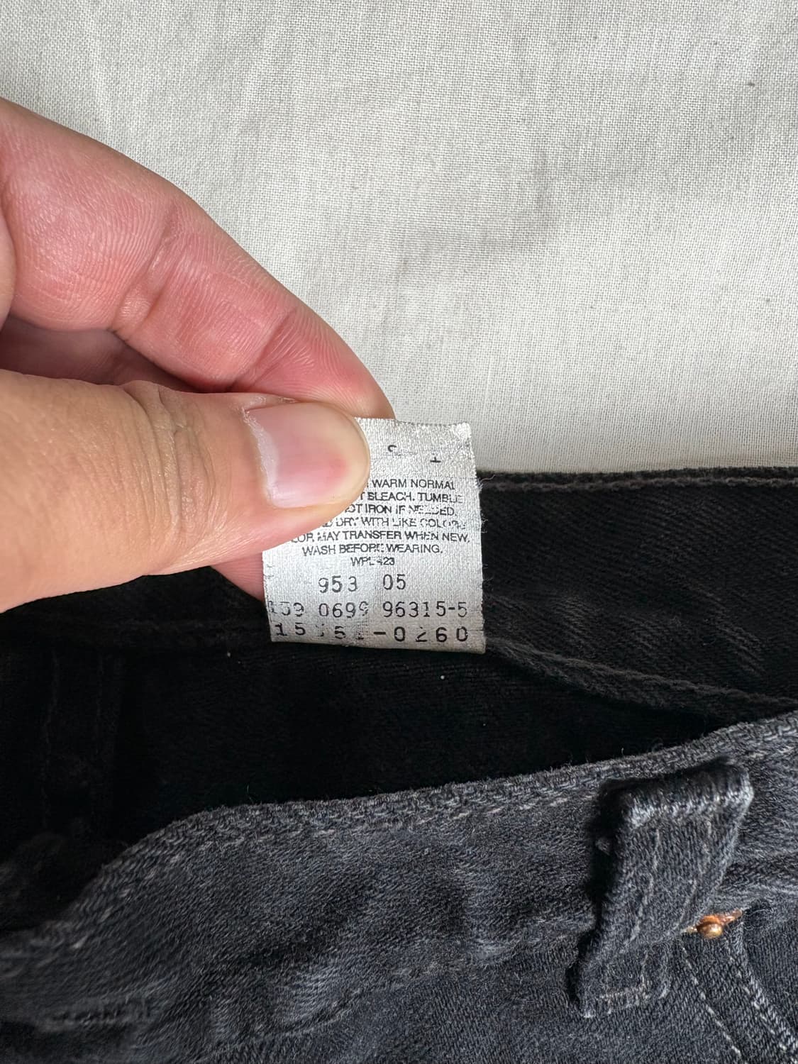 Levis 리바이스 블랙 데님팬츠 550 S 상품이미지4