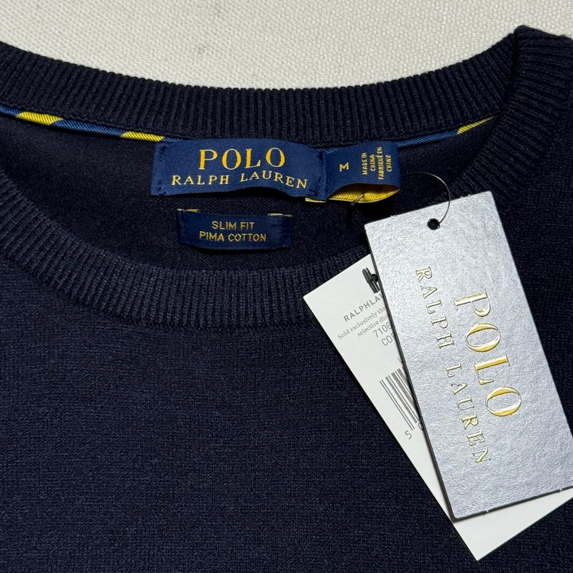 M (새상품) 폴로랄프로렌 네이비 피마코튼 니트 상품이미지4