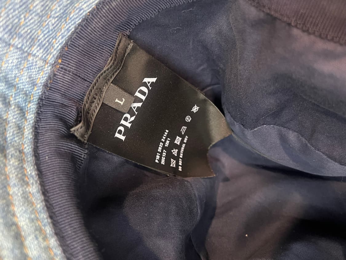 프라다 데님 버킷햇 상품이미지4