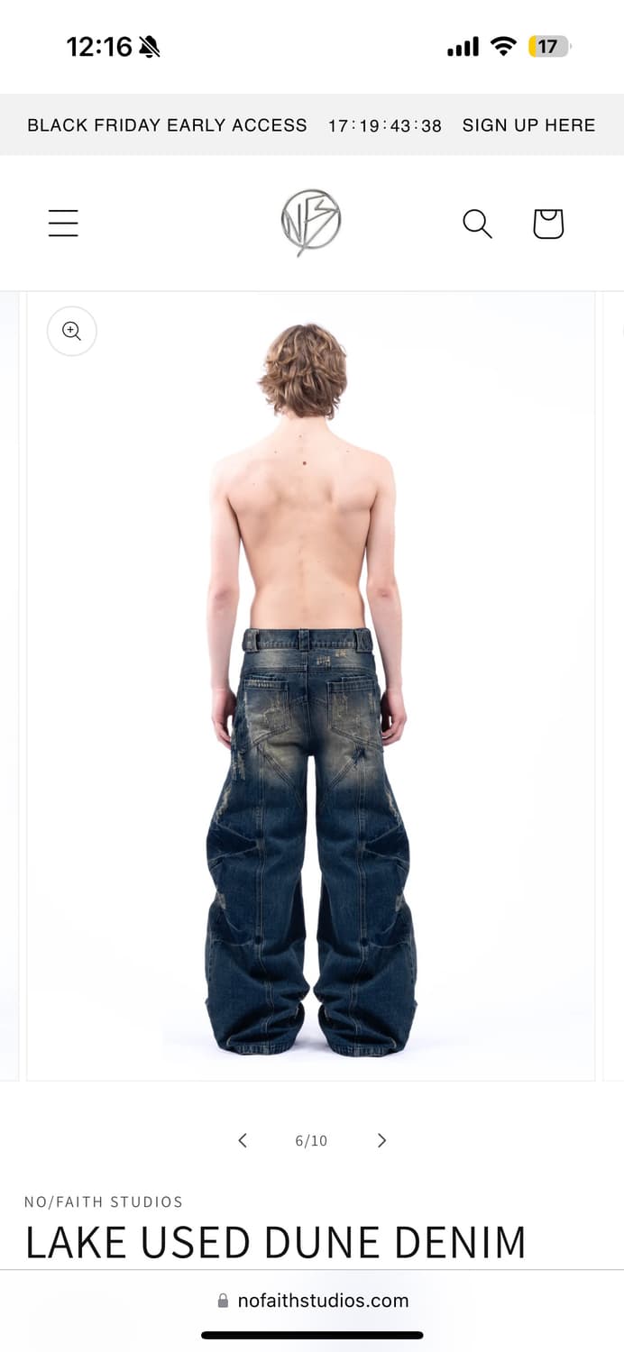 Nofaithstudios lake used dune denim M 상품이미지5