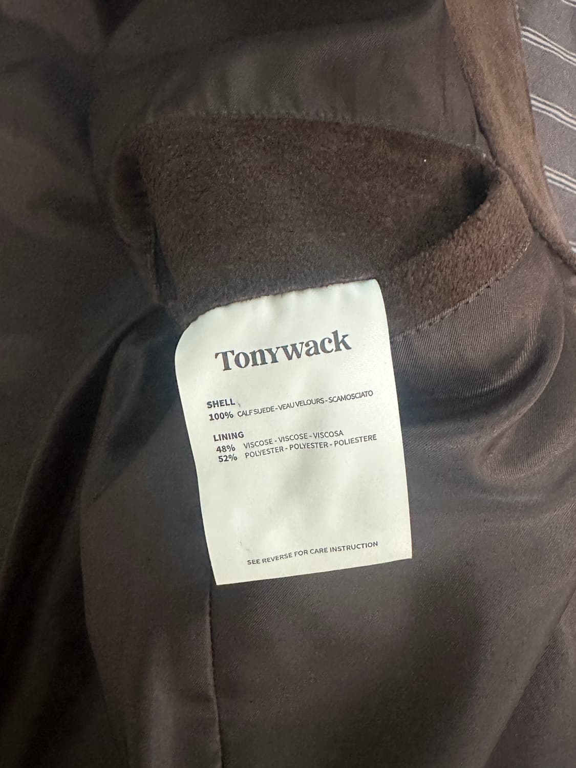 (XL) 토니웩 스웨이드 자켓 딥브라운 상품이미지4