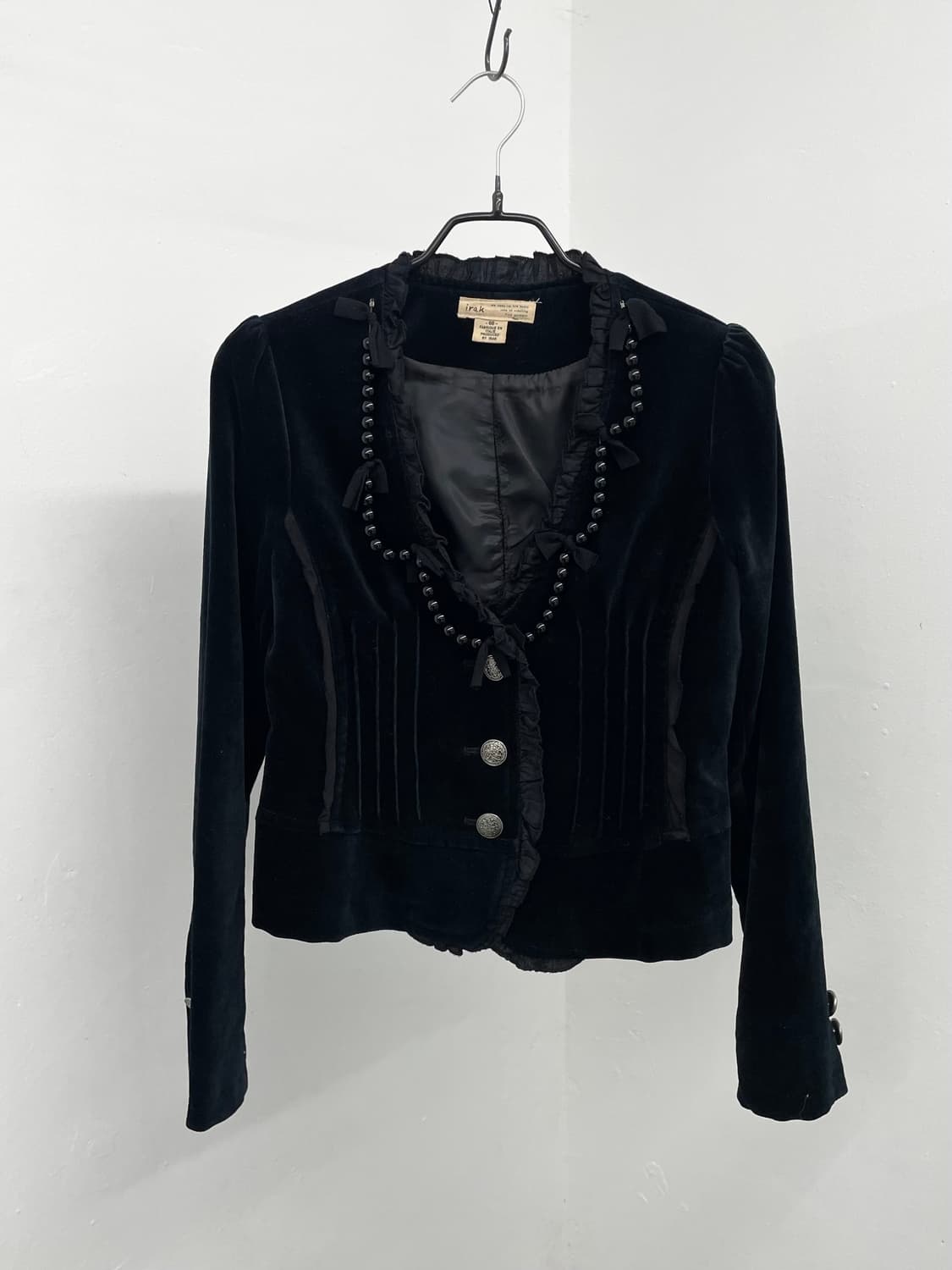 고딕 벨벳 비즈 절개 디테일 자켓 상품이미지7