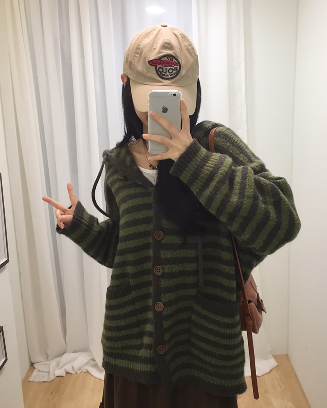 Women Vintage Knit Cardigan XL 상품이미지3