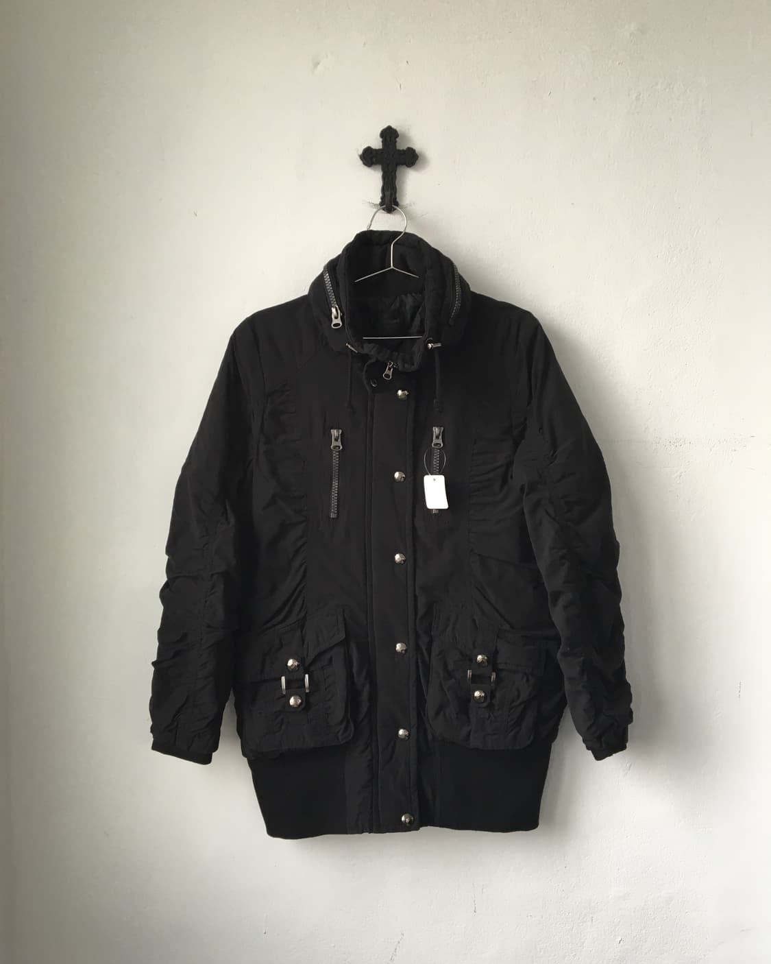 Shirring point high neck jacket 상품이미지2