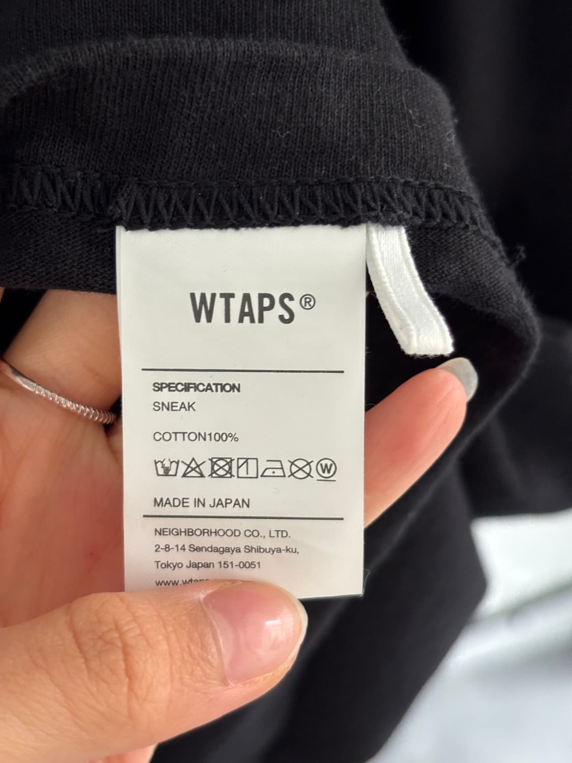 WTAPS 더블탭스 블랙 INGREDIENTS SPEC 티셔츠 상품이미지7