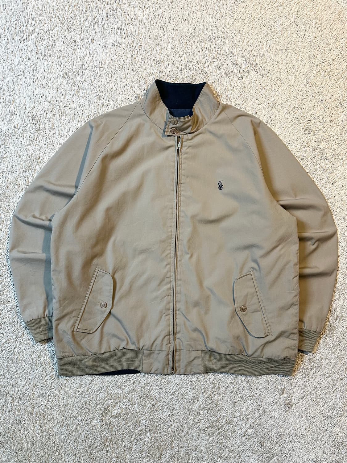 폴로 랄프로렌 리버시블 블루종 자켓 베이지 네이비 상품이미지1