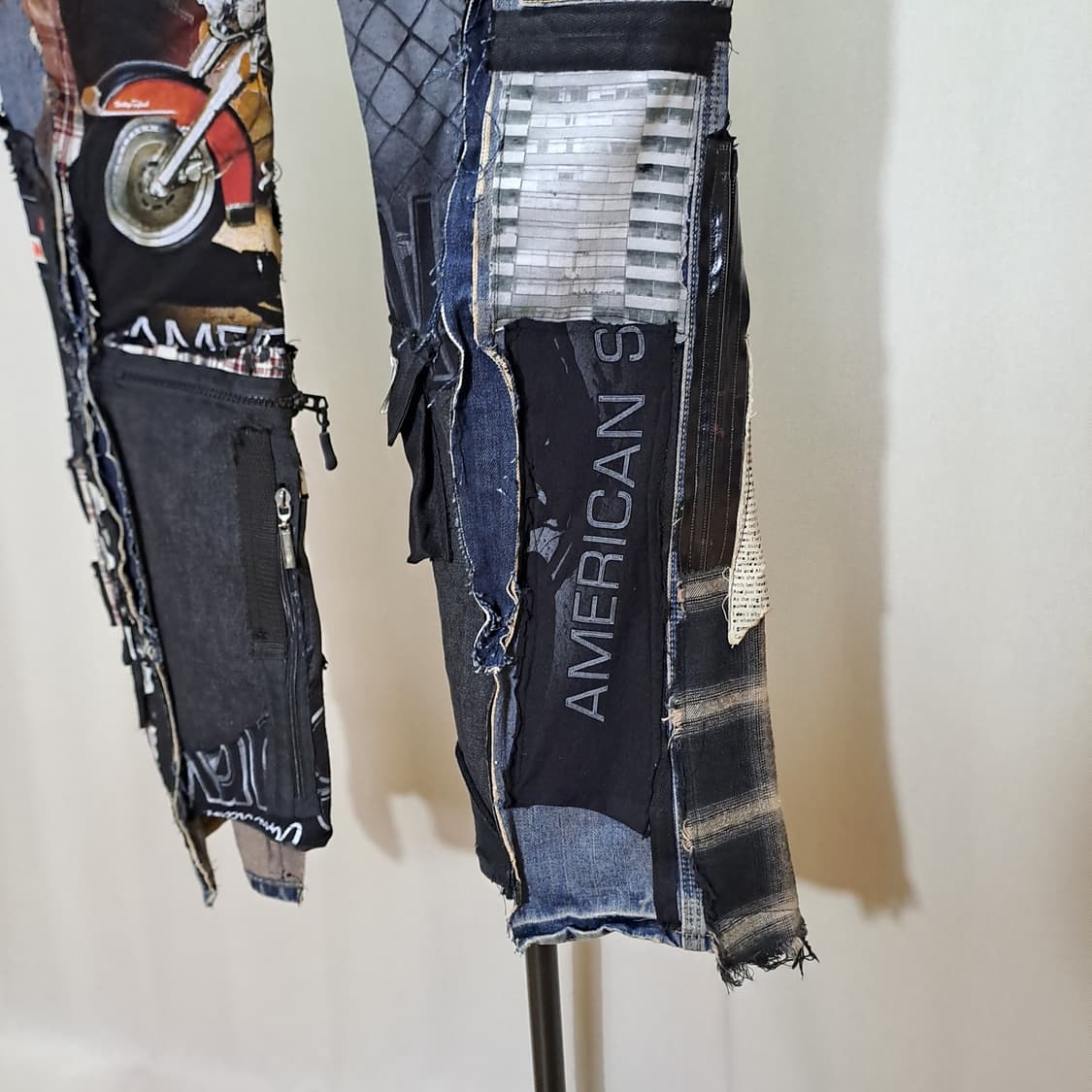 (택포) 써저리 패치워크 데님팬츠 34 B628 상품이미지6