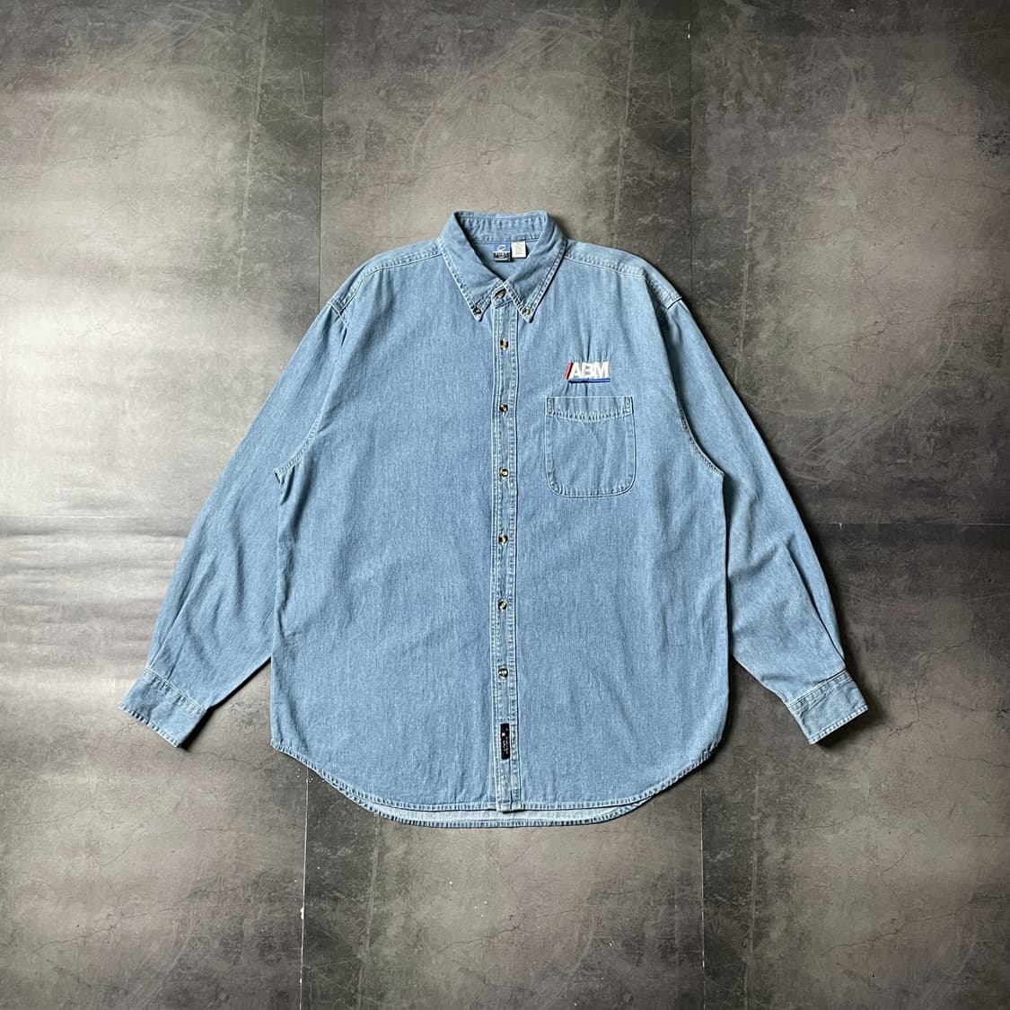 PORT AND COMPANY 빈티지 코튼 데님 셔츠 A00712 상품이미지1
