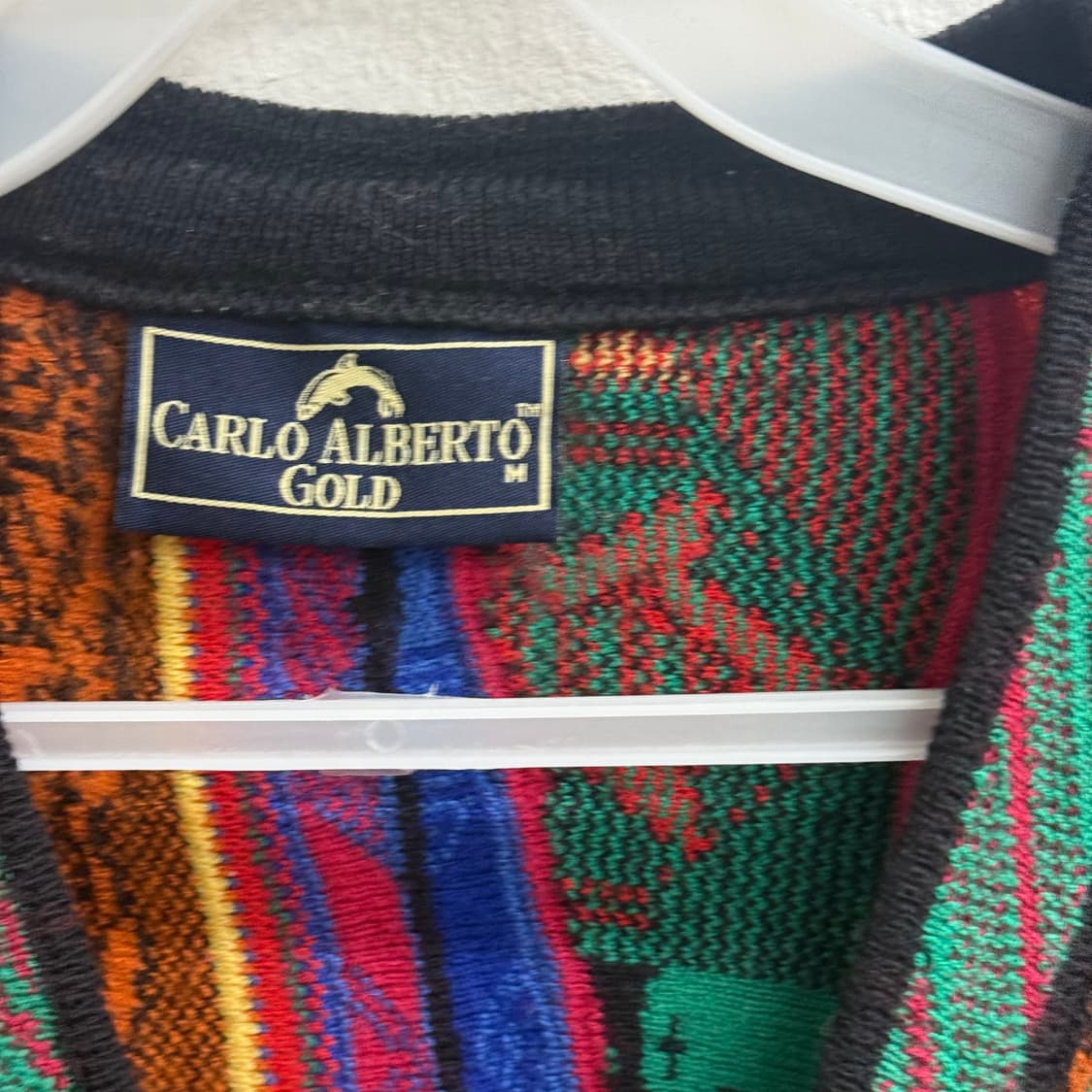 CARLO ALBERTO 멀티컬러 에스닉 3D패턴 케이블 니트os 상품이미지2