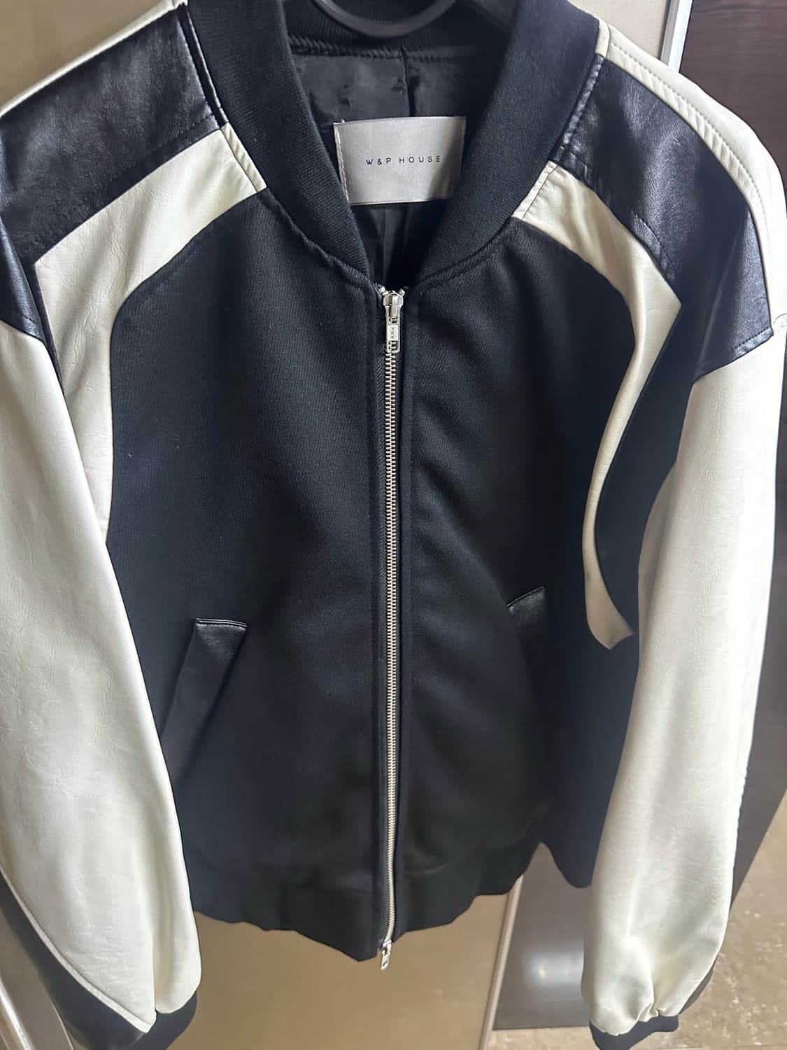 Color-Block Leather Jacket 상품이미지3