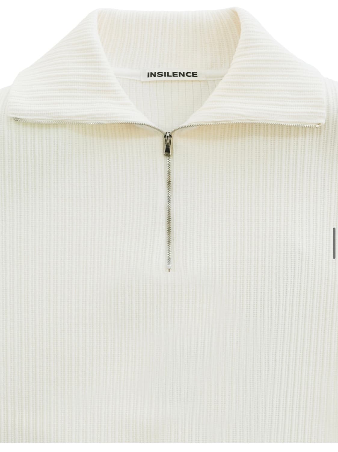 (새상품) 인사일런스 하프 집업 니트 크림 L 상품이미지4