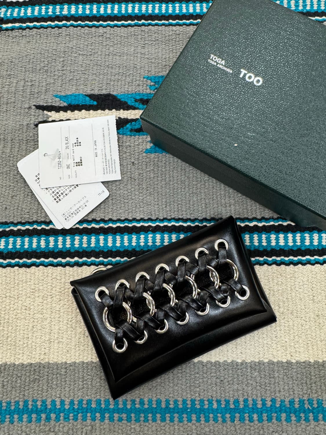 [OS] 토가 투 링 모티프 카드 케이스 블랙 상품이미지5