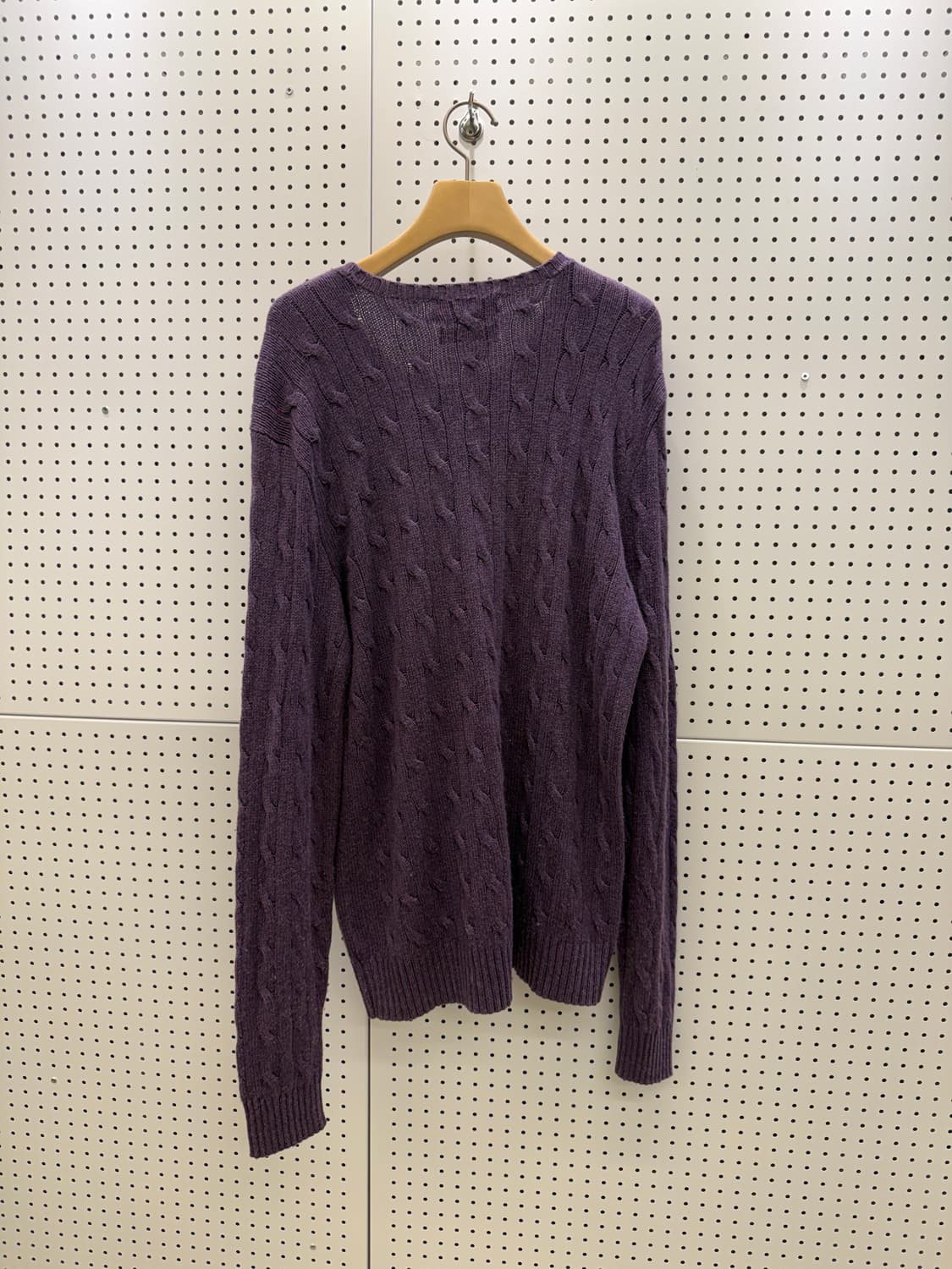 폴로 랄프로렌 퍼플 케이블 니트 실크 캐시미어 U1719 상품이미지3