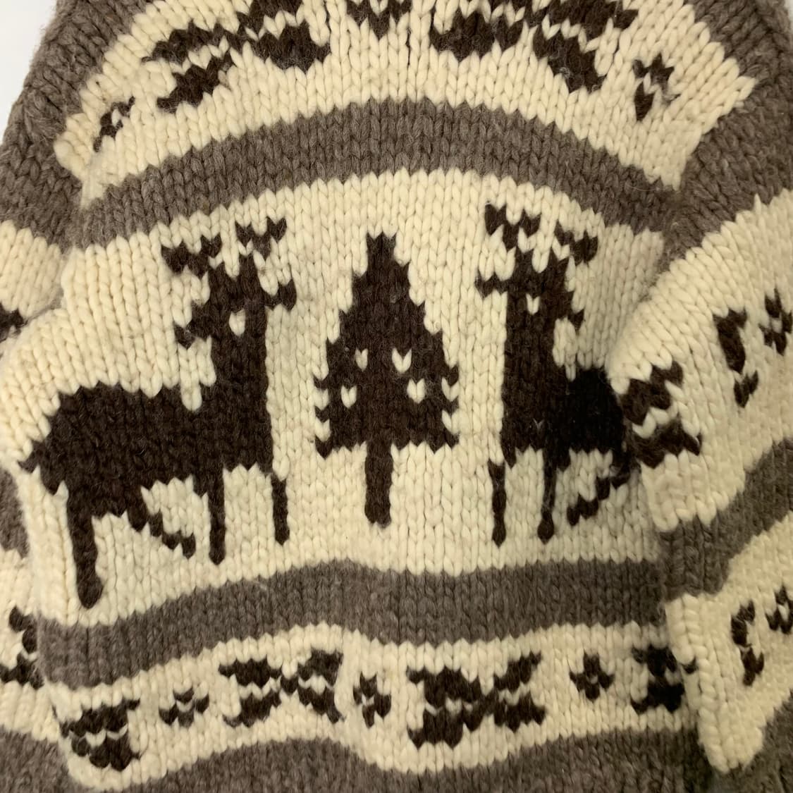 Vintage 빈티지 울 헤비웨이트 노르딕 니트 거디건 코위찬 상품이미지4