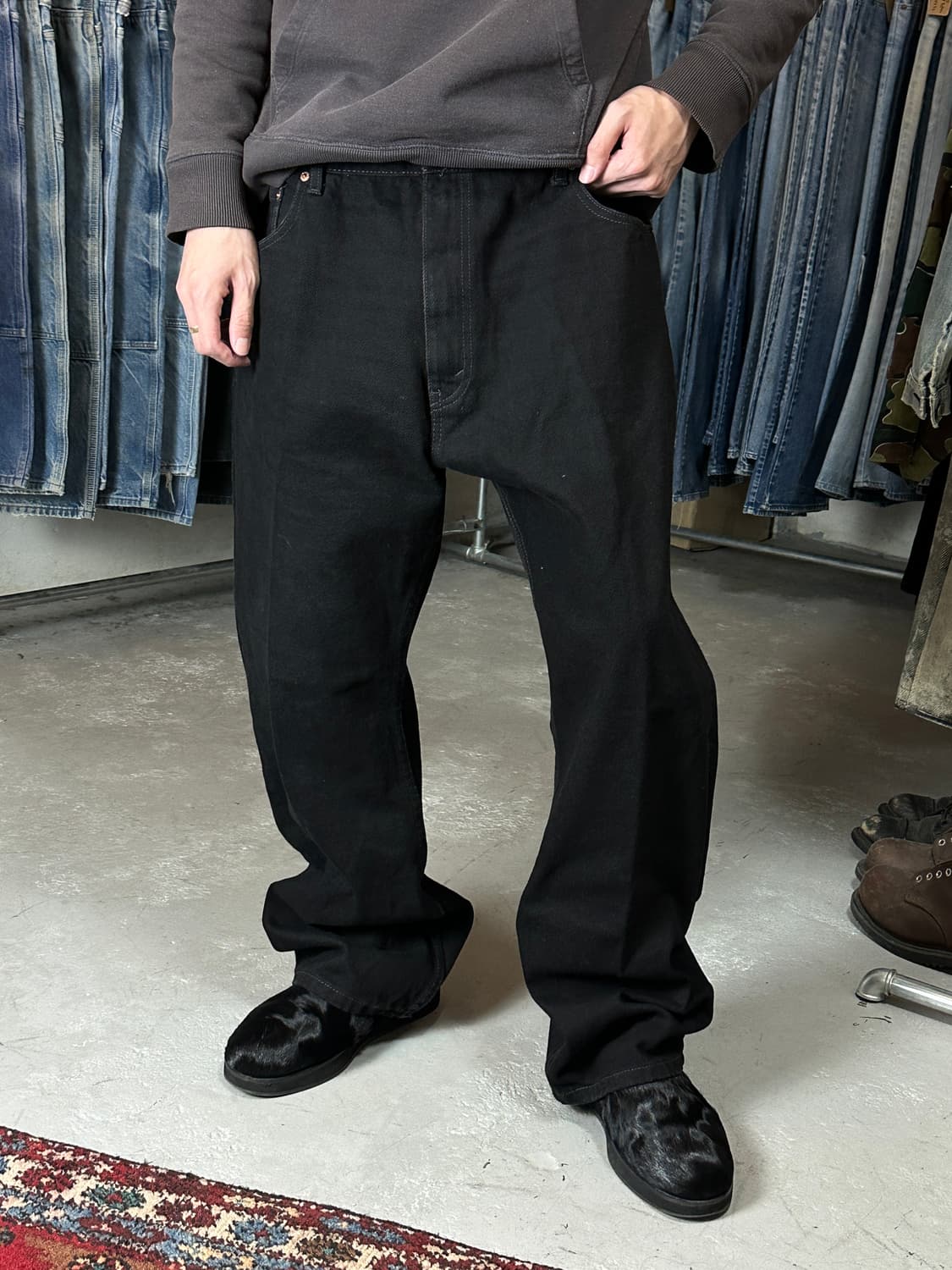 00's 빈티지 리바이스 517 블랙 플레어진 상품이미지1