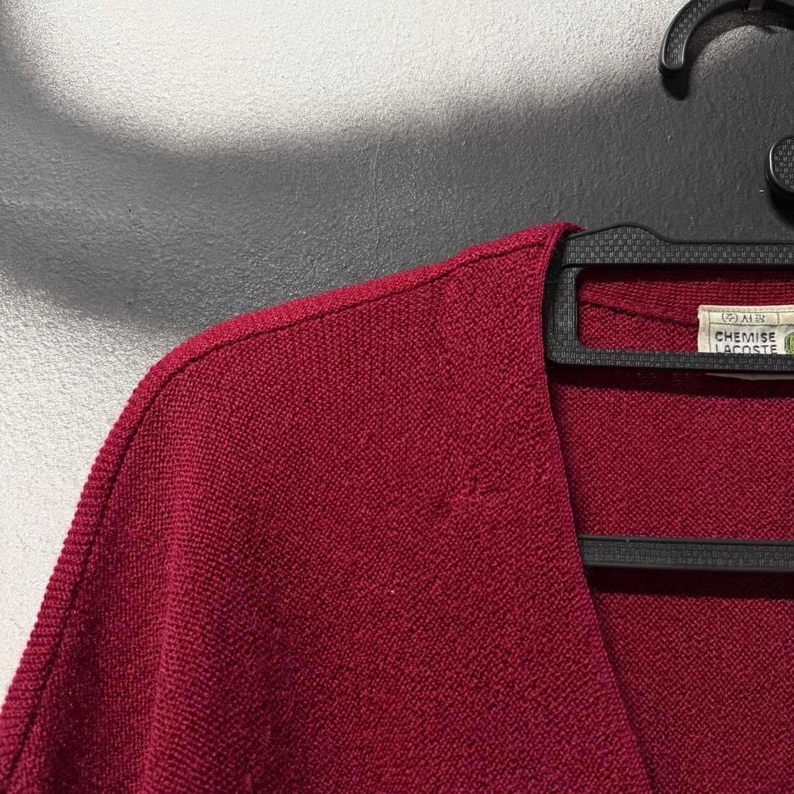라코스테 서광 버진 울 100% 원포인트 가디건 상품이미지4