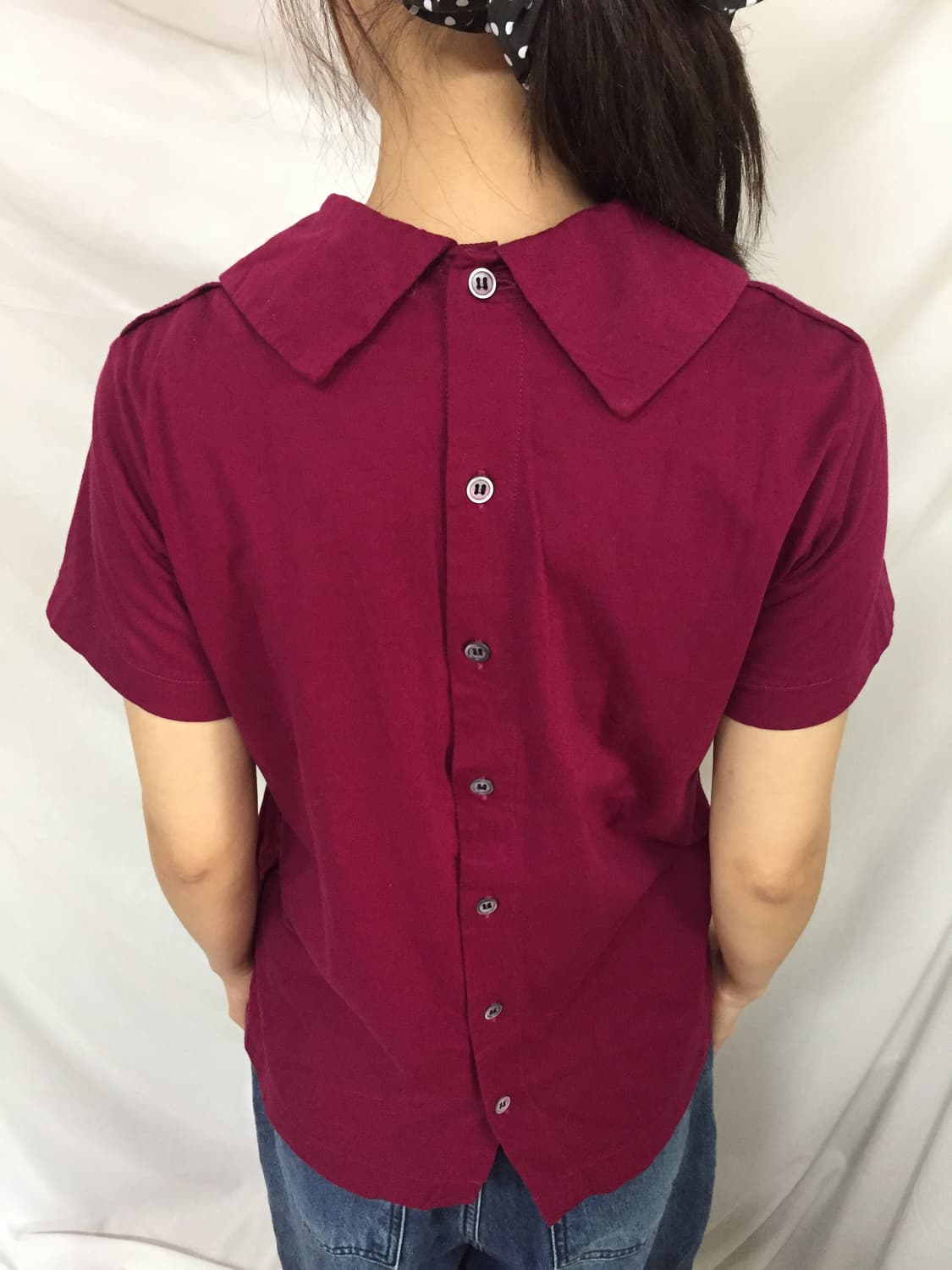 Comme des garcons tricot 피터팬 카라 반팔 블라우스 상품이미지10