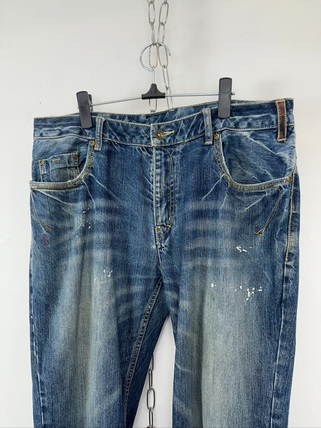 Paint splatter flared denim 상품이미지5