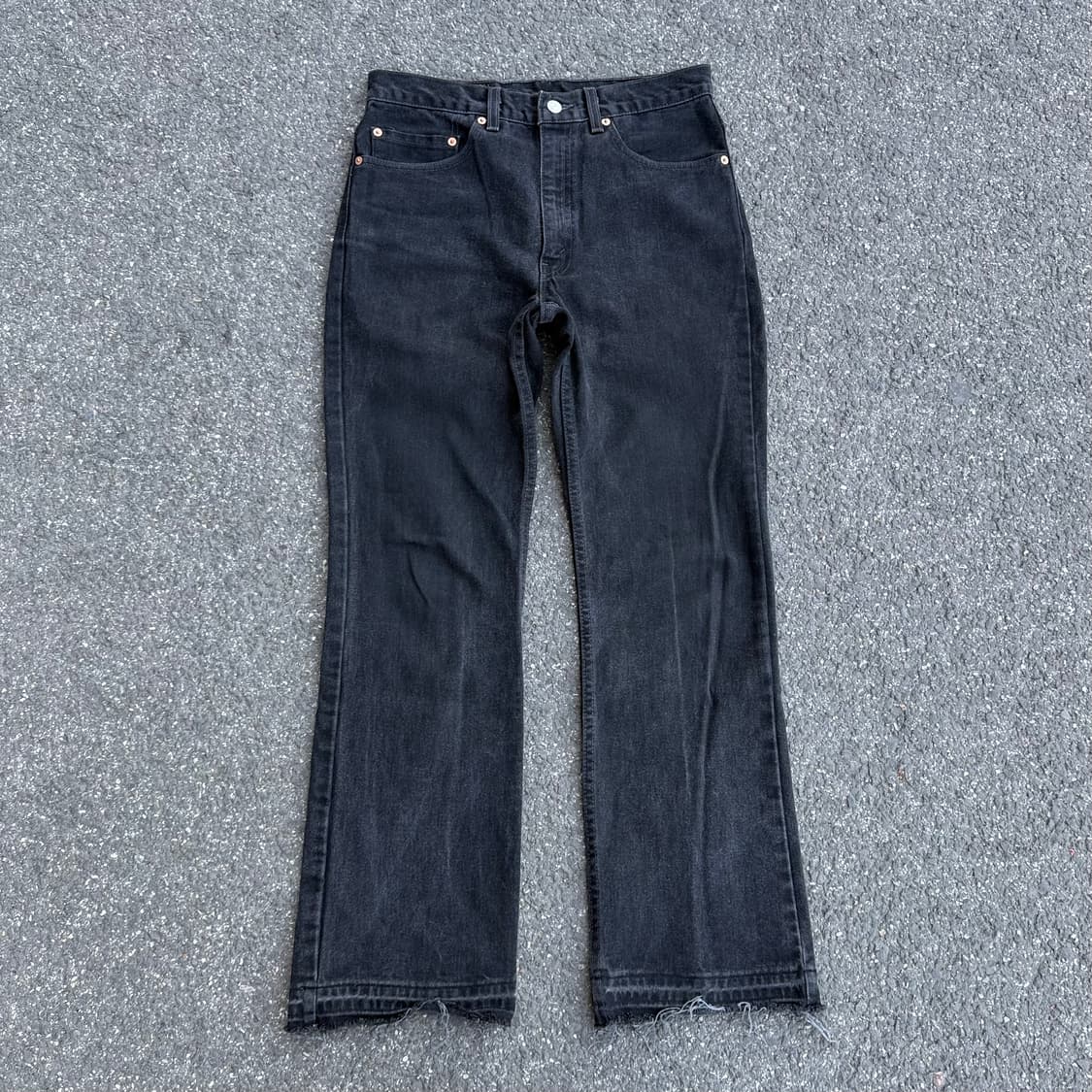 01년 USA 빈티지 리바이스 517 부츠컷 블랙 흑청 상품이미지1