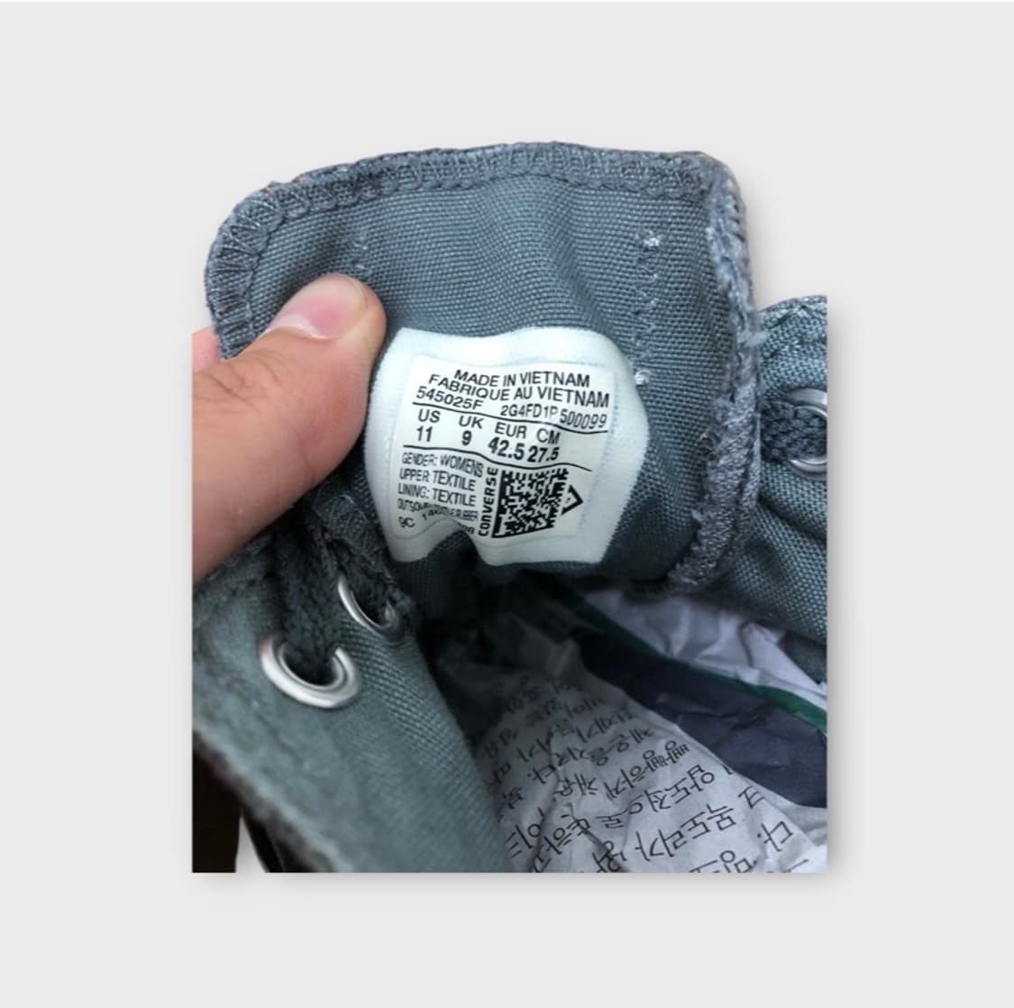 컨버스 올스타 빈티지 그레이 275 (Gr-2120) 상품이미지8