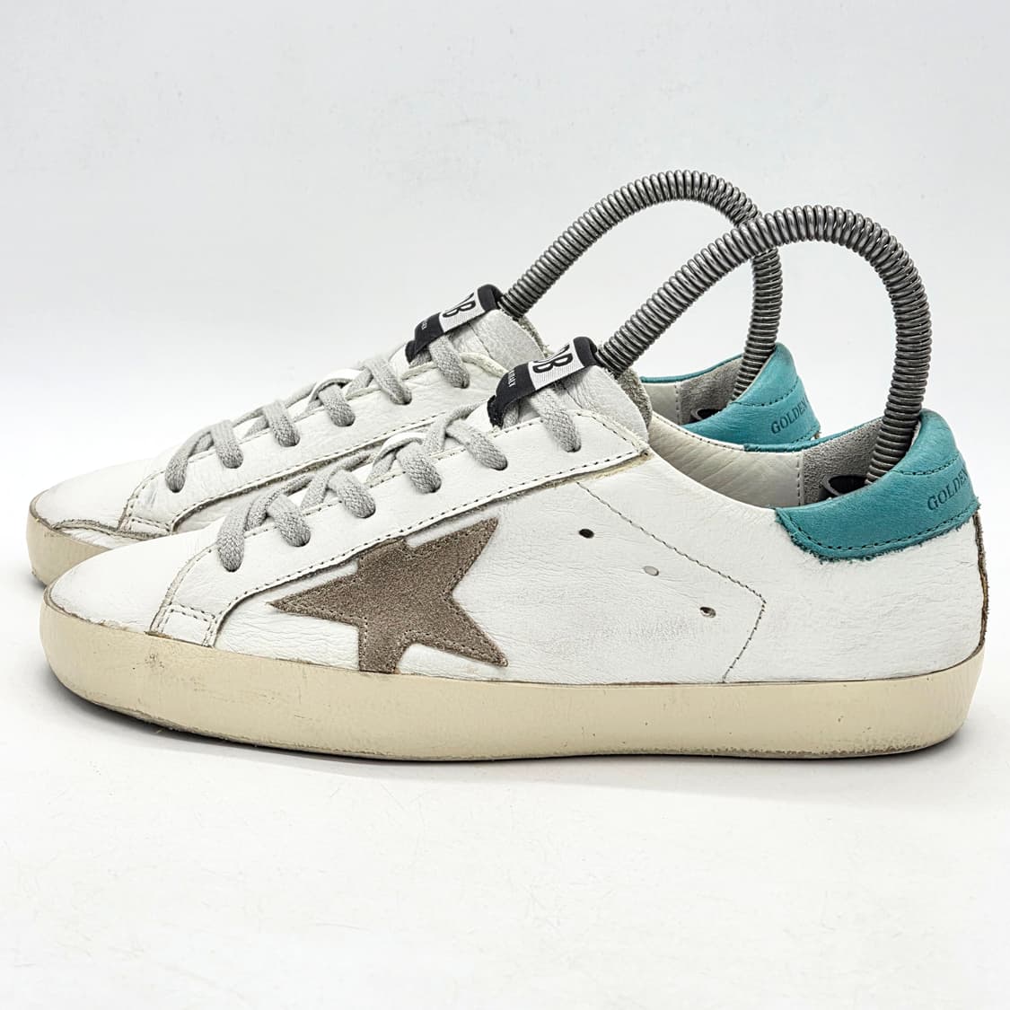 골든구스 우먼스 슈퍼스타 화이트/그린 (37) 상품이미지1