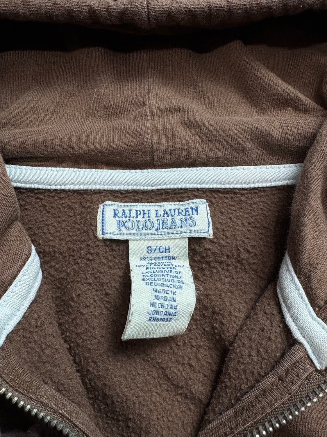 폴로 랄프로렌 아치로고 올드스쿨 브라운 후드 집업 2046 상품이미지4