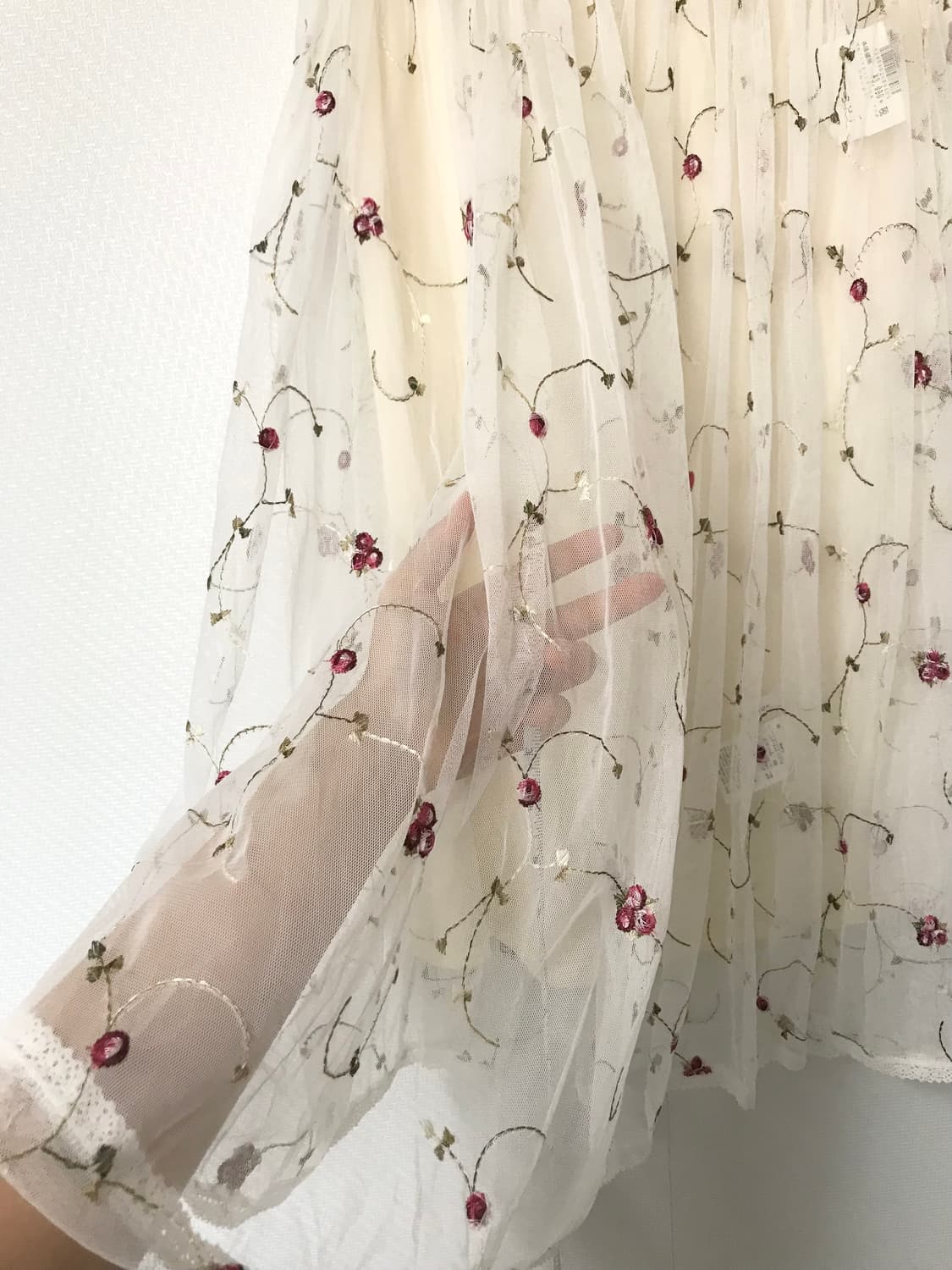 vintage rose seethrough long skirt  상품이미지6