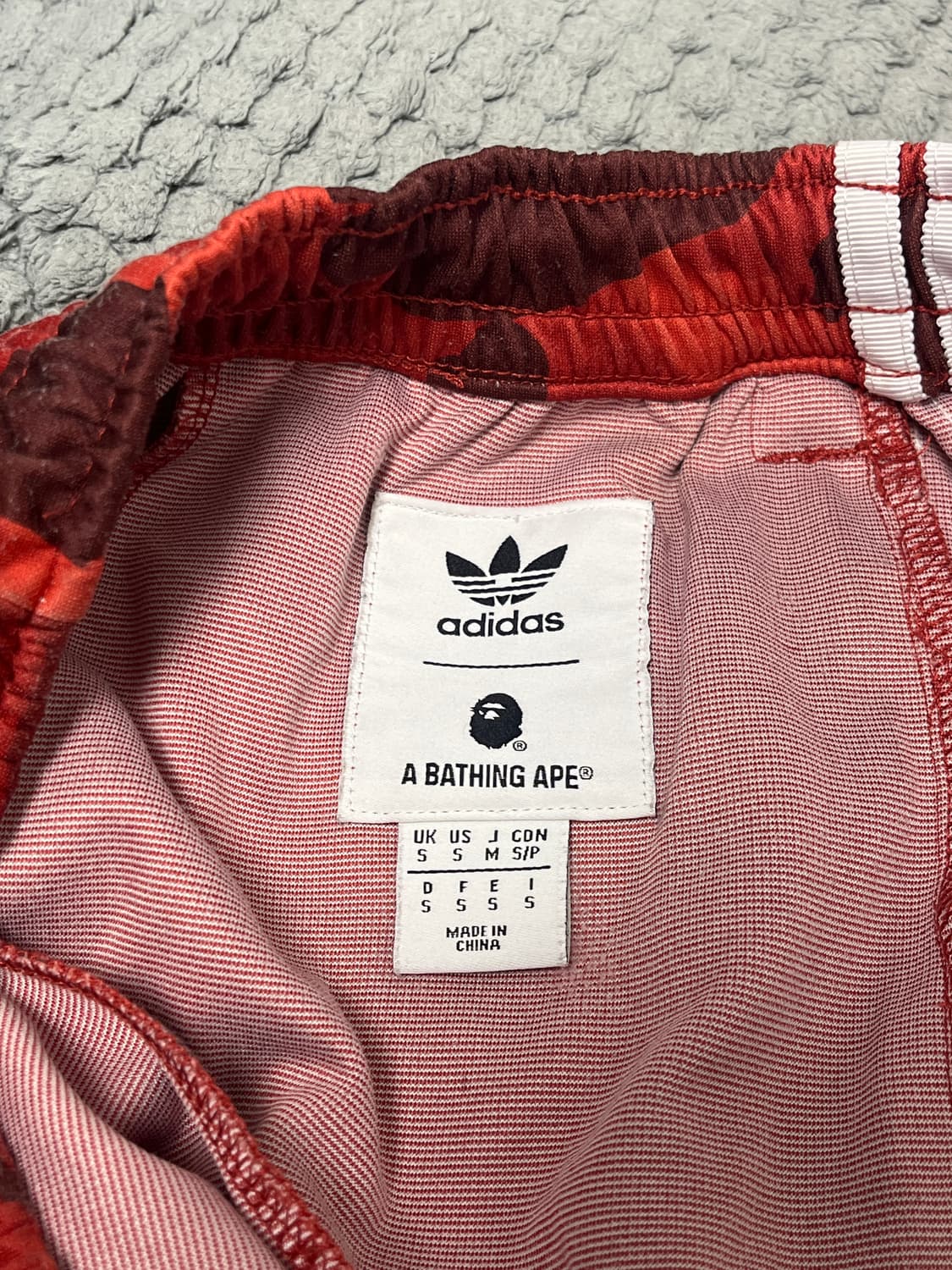 베이프 아디다스 카모 적계 트랙팬츠 S 상품이미지3