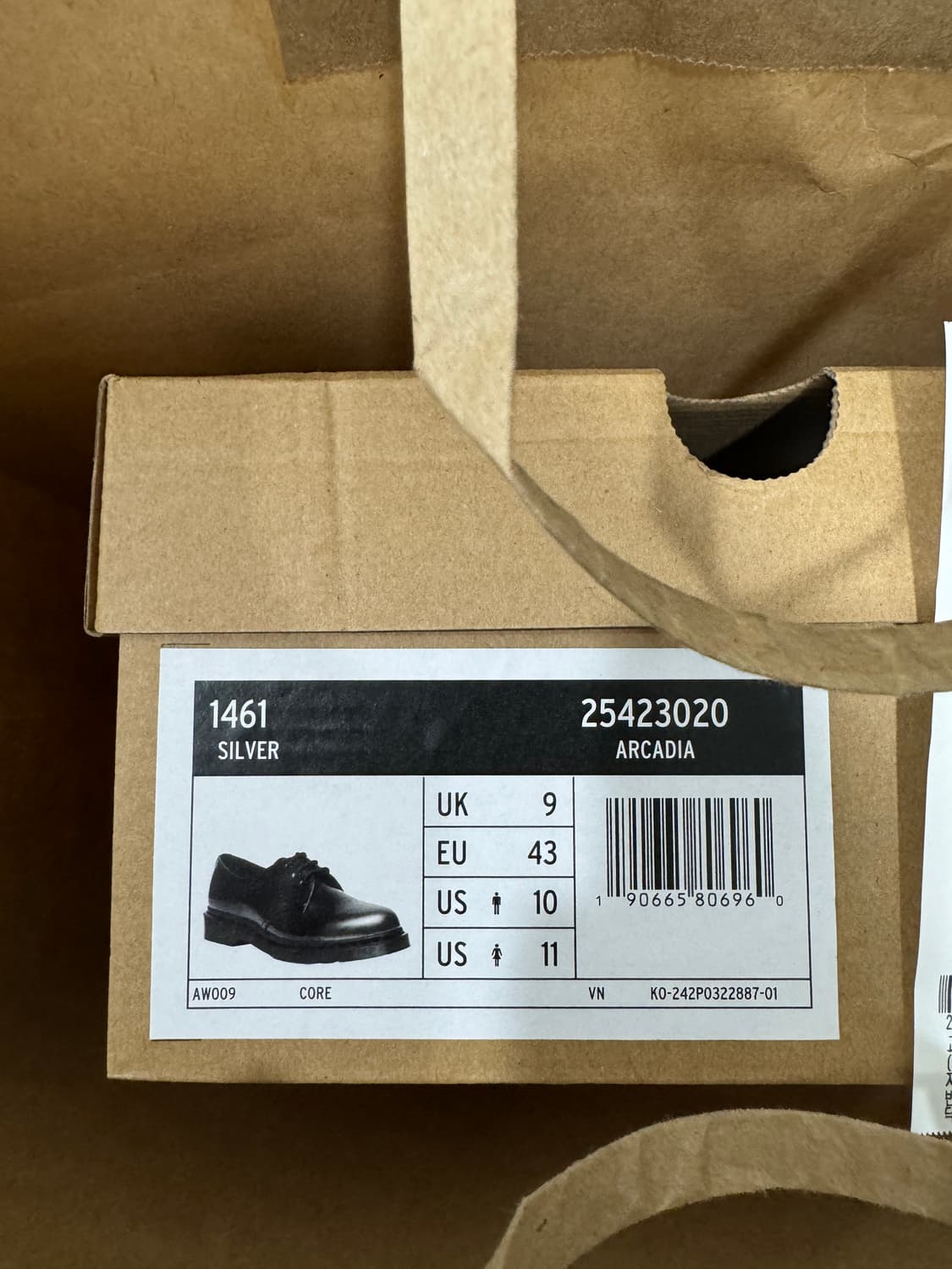 [새상품, 280] 닥터마틴 1461 실버 아카디아 상품이미지1