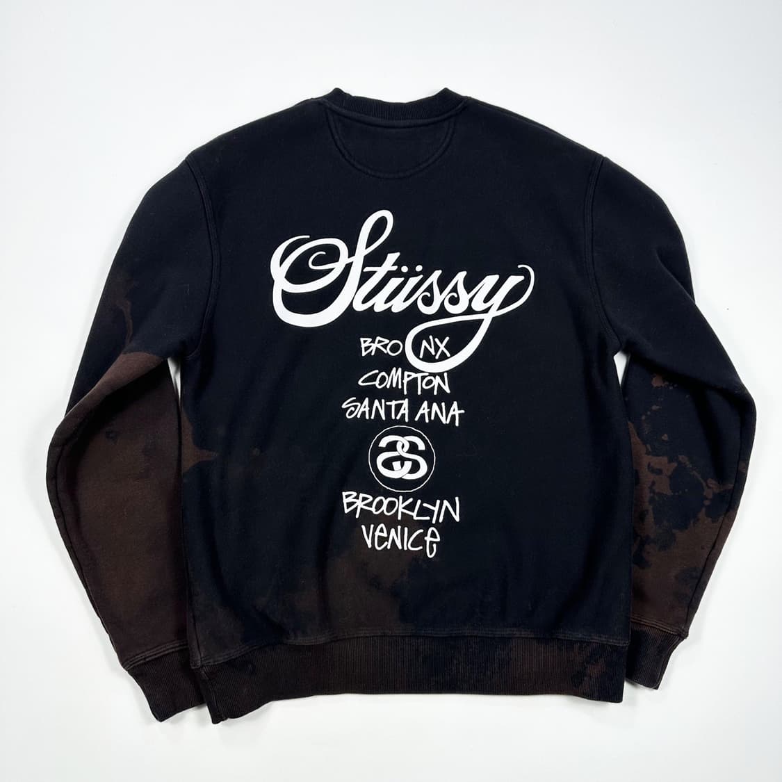 스투시 월드투어 타이다이 블랙 맨투맨 (M) 상품이미지3