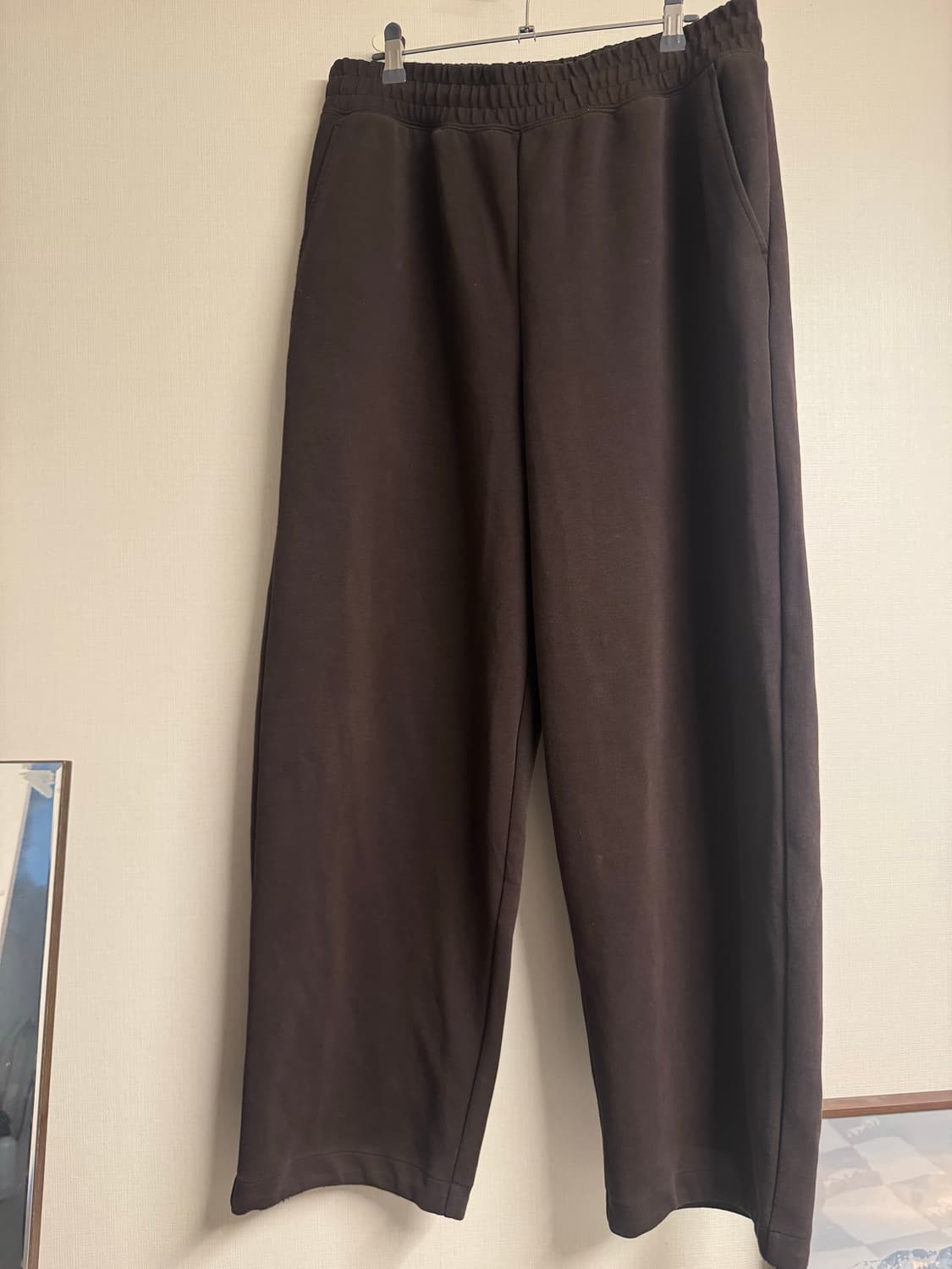 유니클로C 와이드 스웨트팬츠 다크브라운 L 상품이미지1
