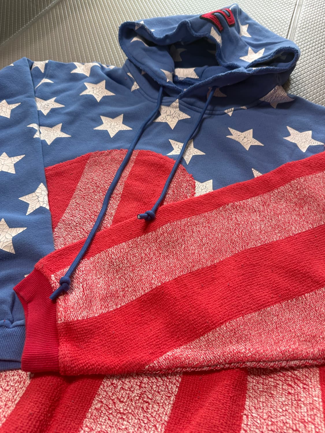 (L) ERL USA SWIRL 후드 성조기 후드 상품이미지4