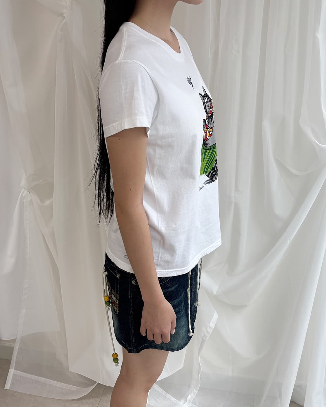 hawaiian dancing cat graphic t-shirt 상품이미지8
