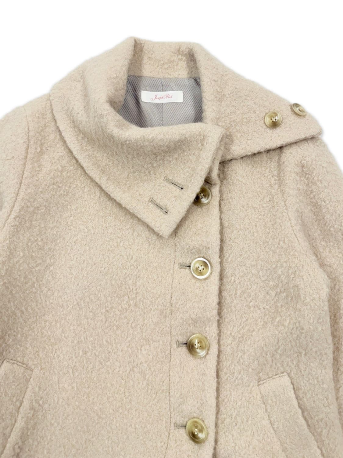 빈티지 Joseph peck 아이보리 싱글 모리 하프 코트 상품이미지2