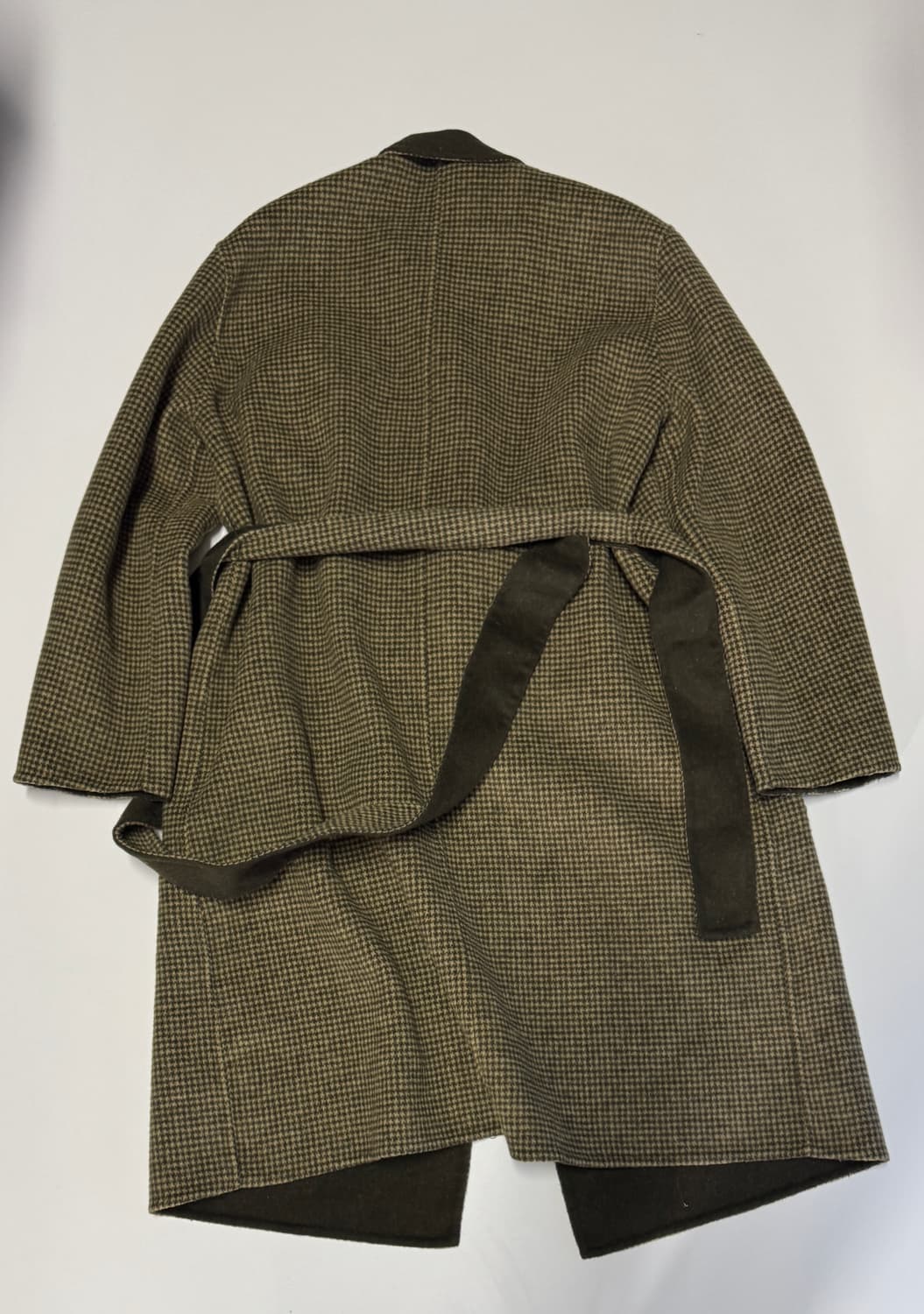 희귀!! 여성 지오송지오 핸드메이드 양면 체크 벨트 코트 66 상품이미지4