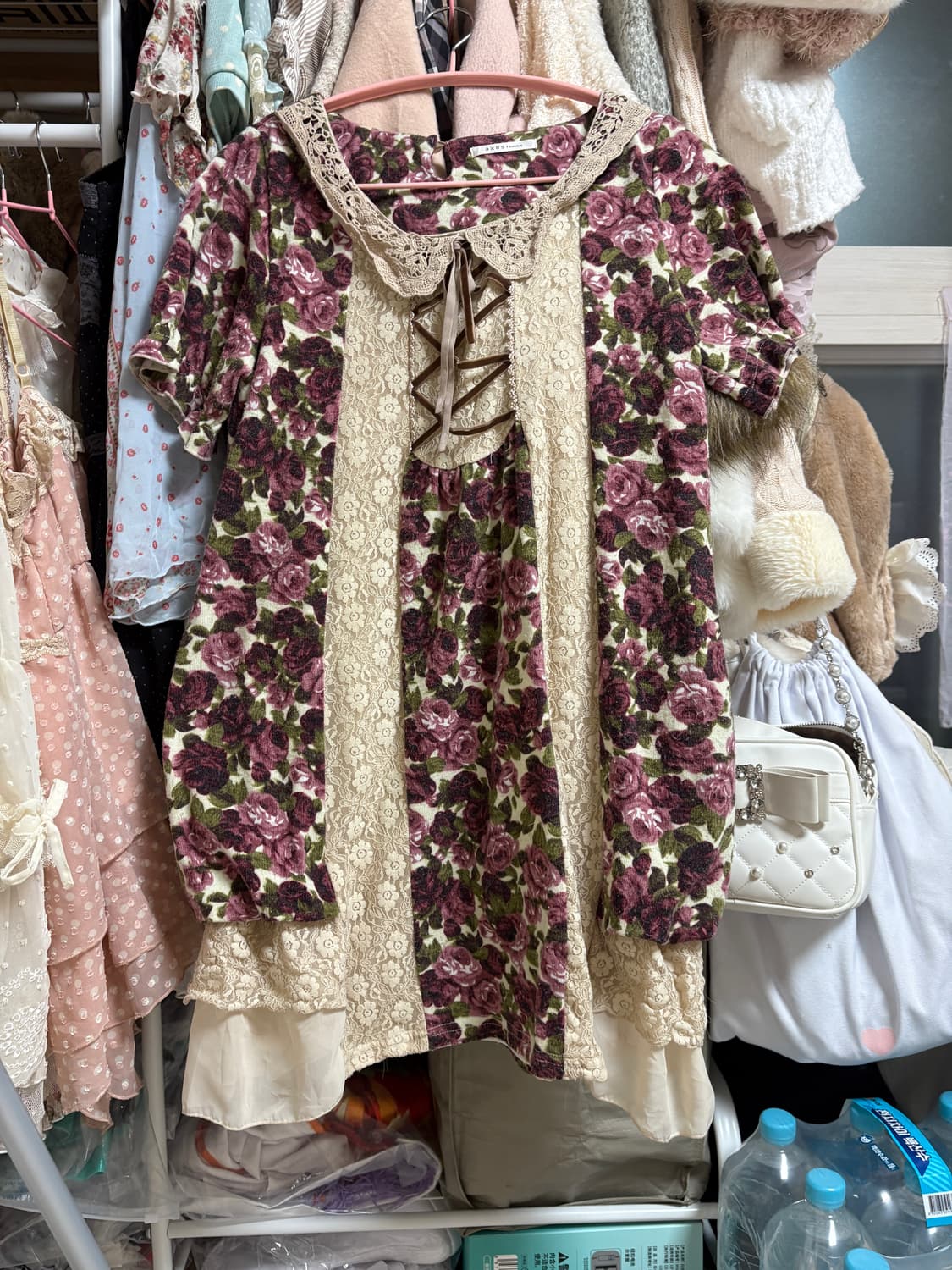 엑시즈팜 플라워 레이스 원피스 히메카지히메갸루로걀 상품이미지1