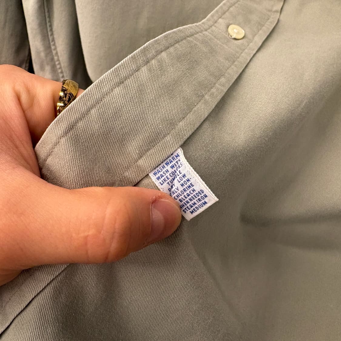 90s 폴로 랄프로렌 소프트 코튼 옥스포드 셔츠 베이지 N746 상품이미지7