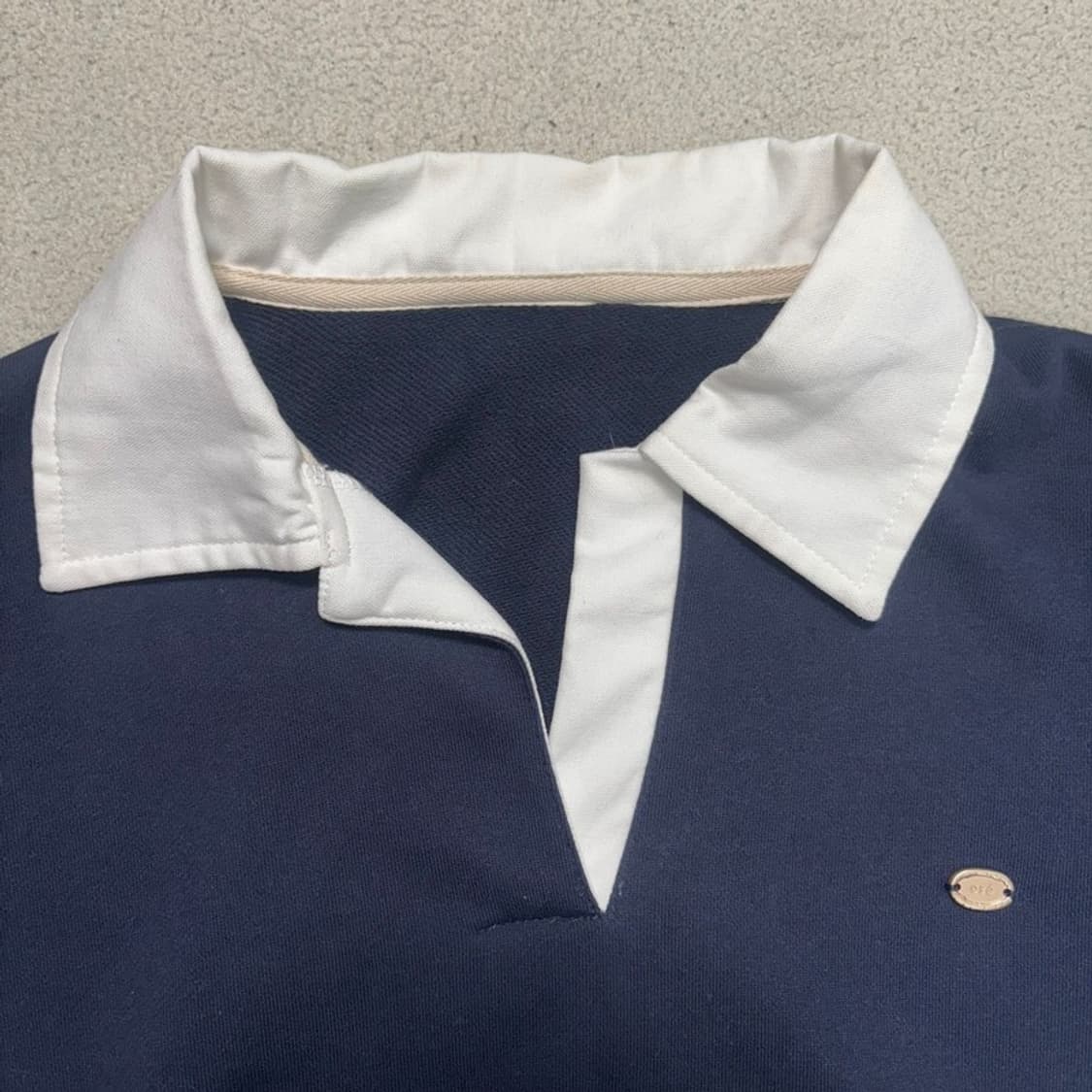 ORO 럭비 크롭 맨투맨 네이비 S 상품이미지4