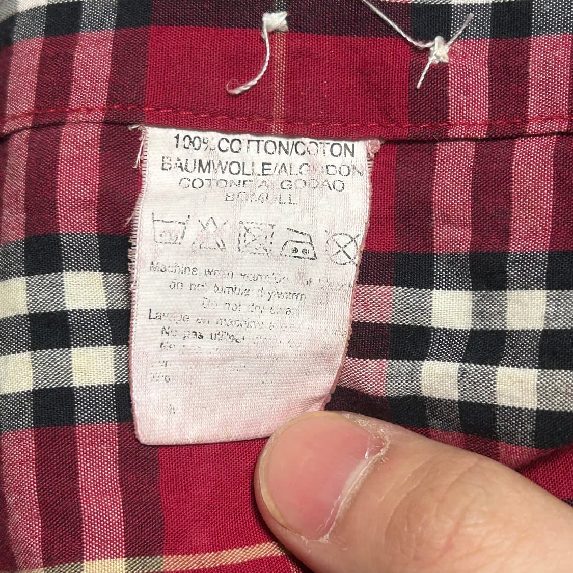 Burberry 딥레드 노바체크 셔츠 상품이미지3