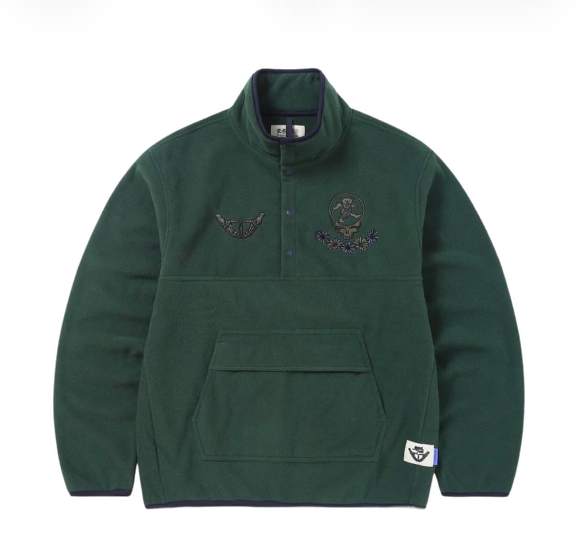 디스이즈네버댓 x 그레이트풀 데드 SYF 플리스 풀오버 다크 그린 M 상품이미지1