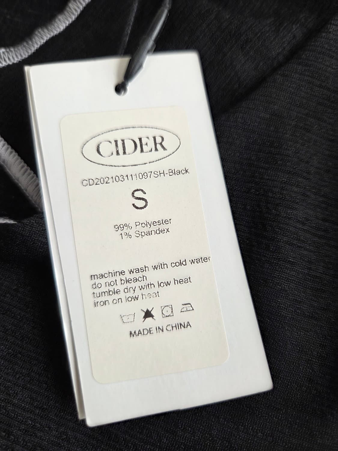 CIDER 스티치크롭셔츠 블랙 S 상품이미지5