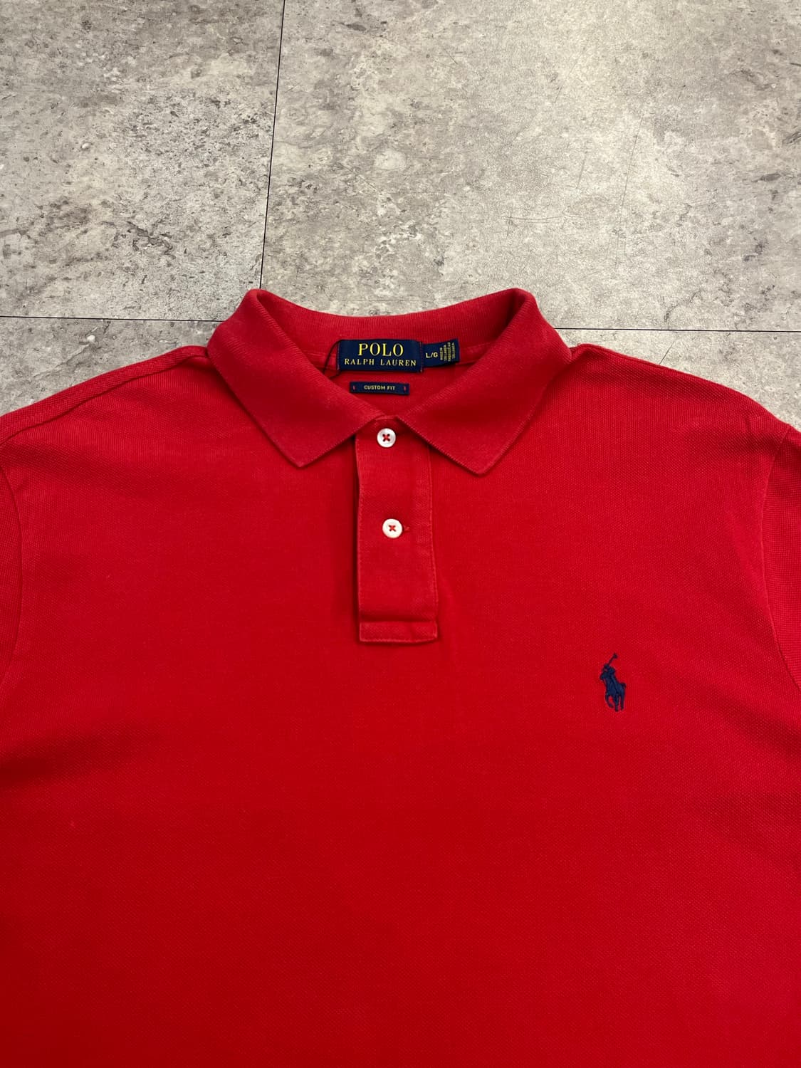 폴로 랄프로렌 반팔 카라티 레드 L #csz4047 상품이미지5