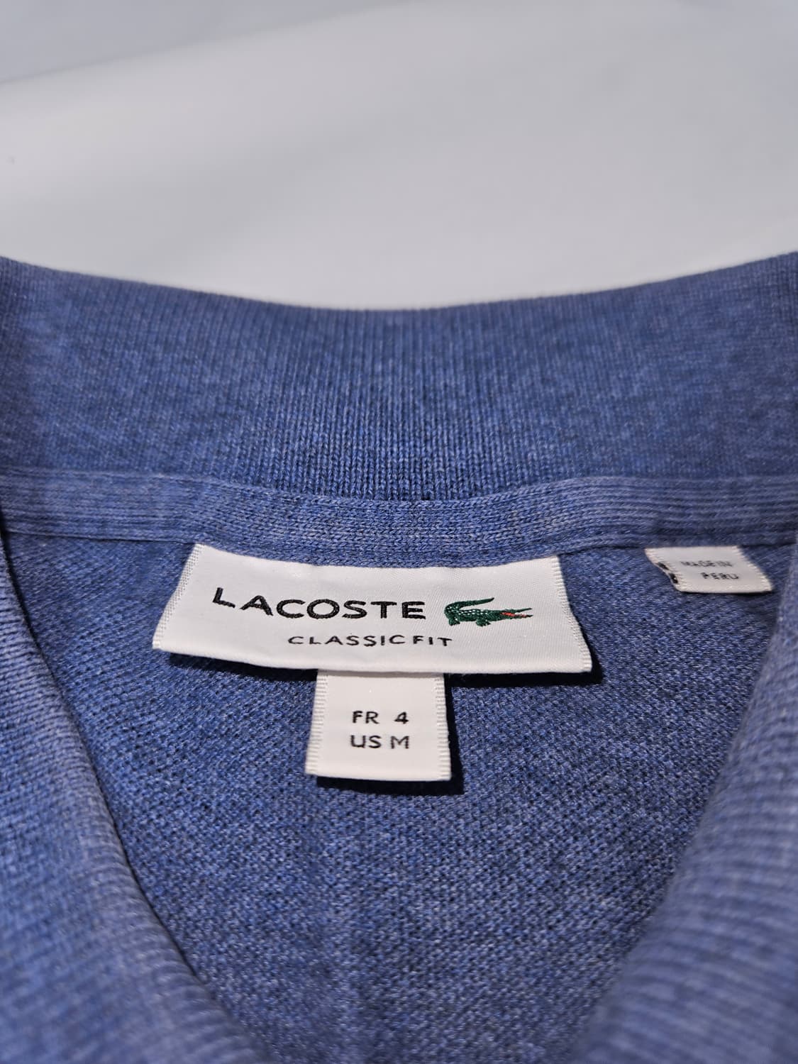 라코스테 클래식핏 블루 긴팔 카라티 티셔츠 pk 폴로 슬리브 M 남성 상품이미지3