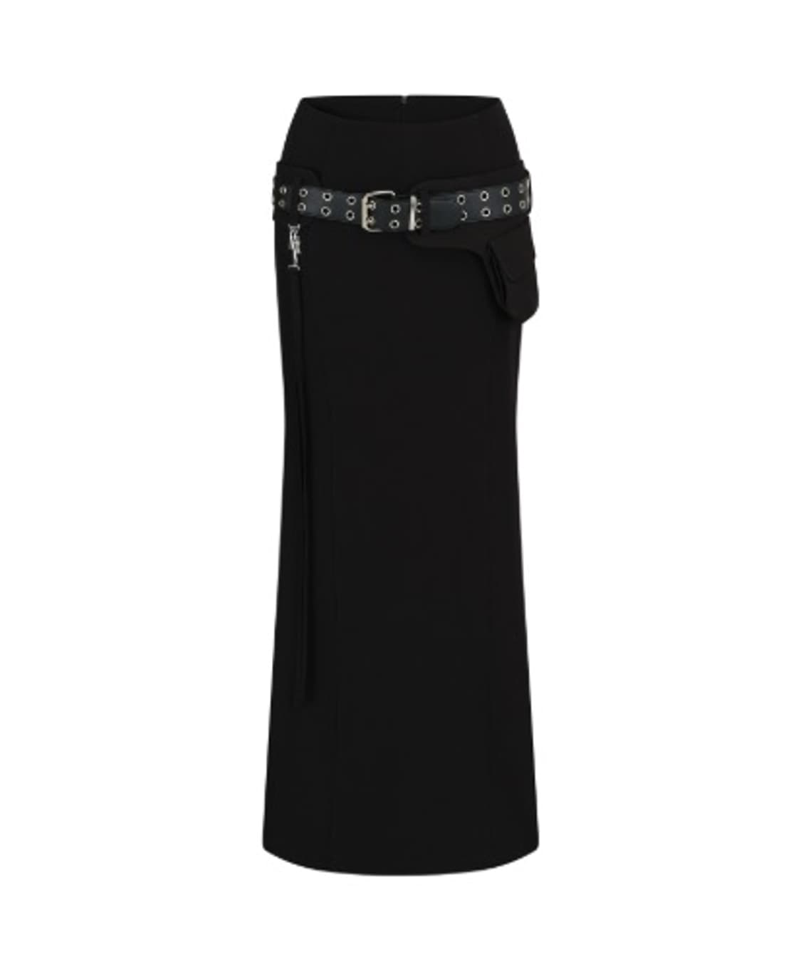 카시코 포켓 벨트 롱 스커트 블랙 M 상품이미지1